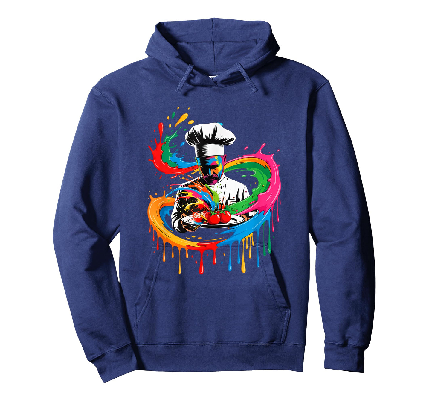 Colorful Chef Design With Splash Art Kitchen Cooking Lovers T-Shirt