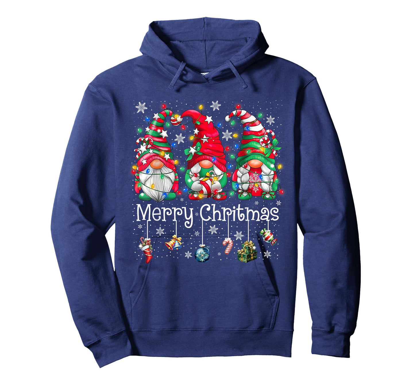 Cute Gnomes Merry Christmas Light Family Gnome Xmas Matching T-Shirt