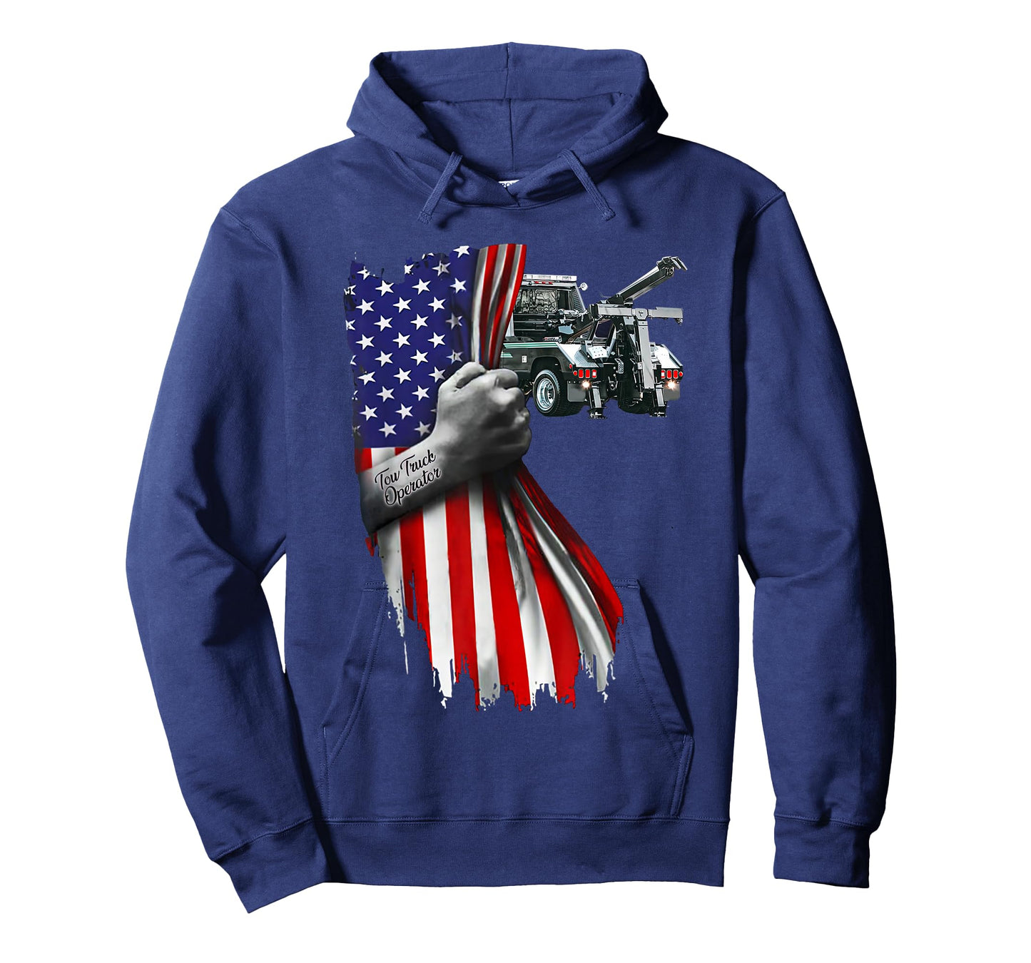 Tow Truck operator work American Flag For Tow Truck Driver T-Shirt