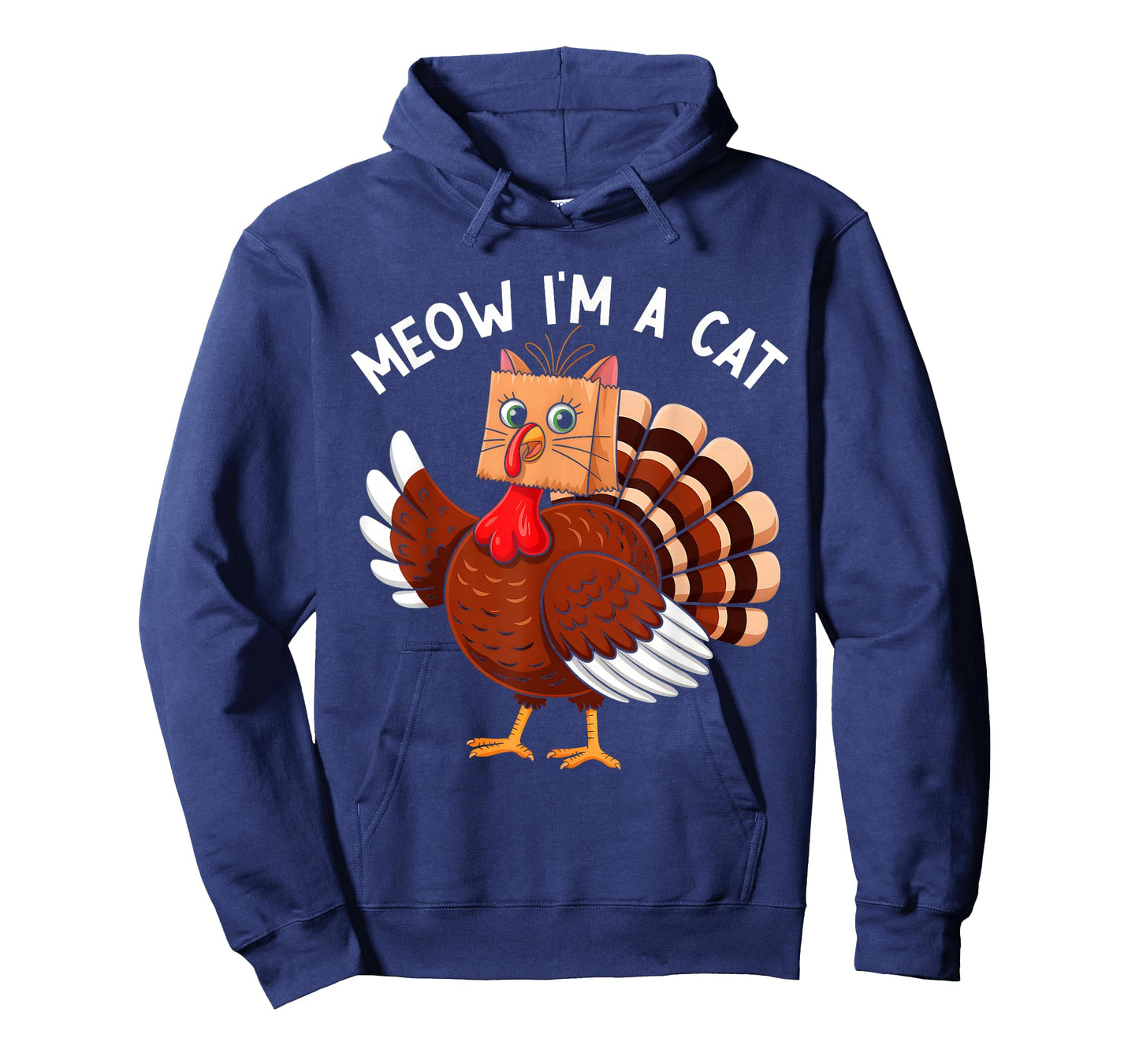 Meow I'm A Cat Shirt for Men Women Funny Cat Thanksgiving T-Shirt
