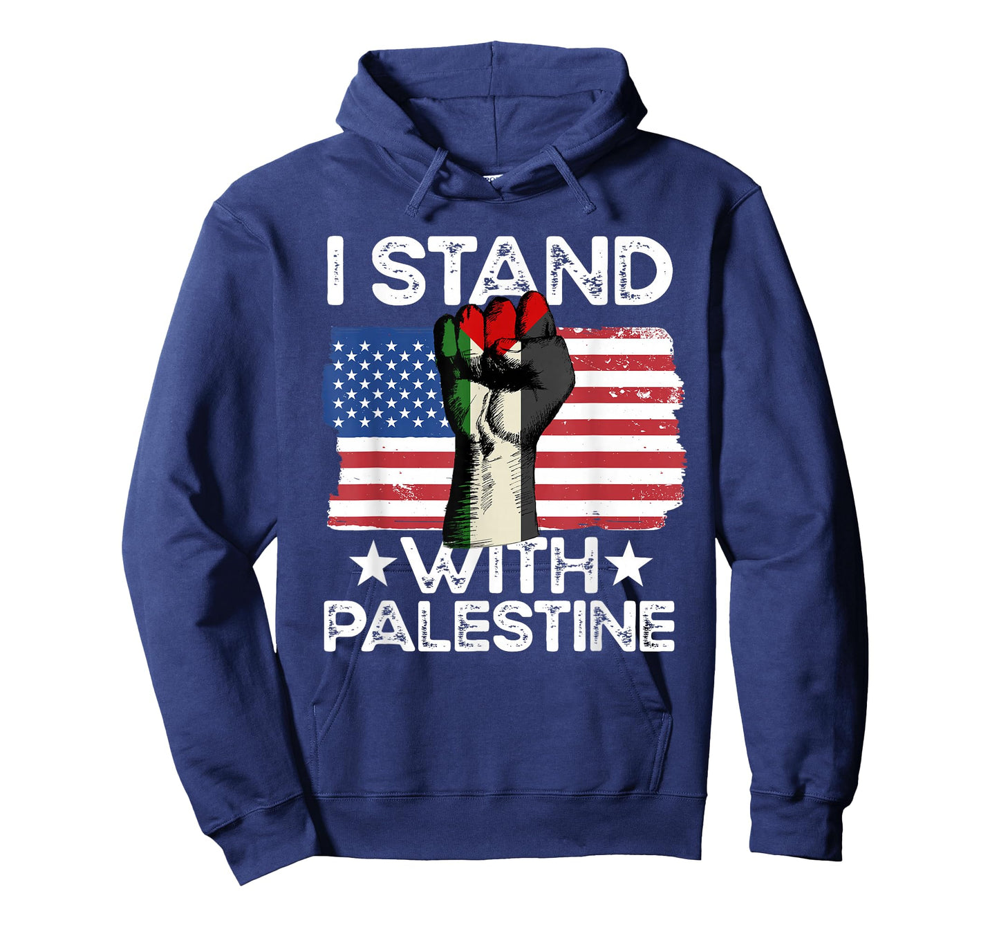 Free Palestine - American Flag and Palestine Flag T-Shirt