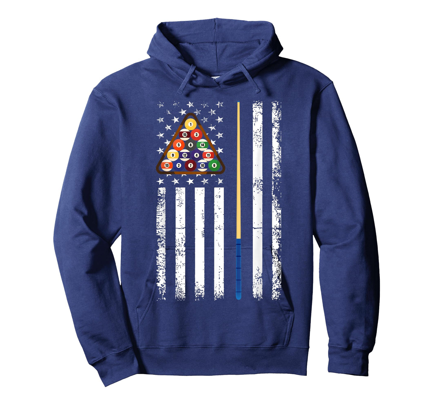 Men American Flag Billiards Vintage Pool Player 4th of july T-Shirt