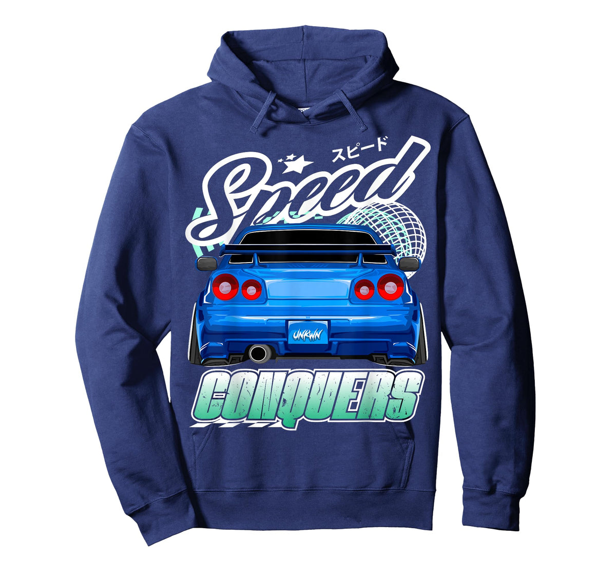 Blue Gt r 34 JDM Skyline Stance Car Drift Racing Graphic T-Shirt