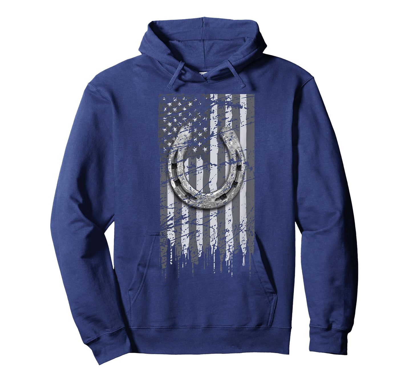 Horseshoe Shirt Horse Lover Gift US Flag Lucky Horseshoe T-Shirt