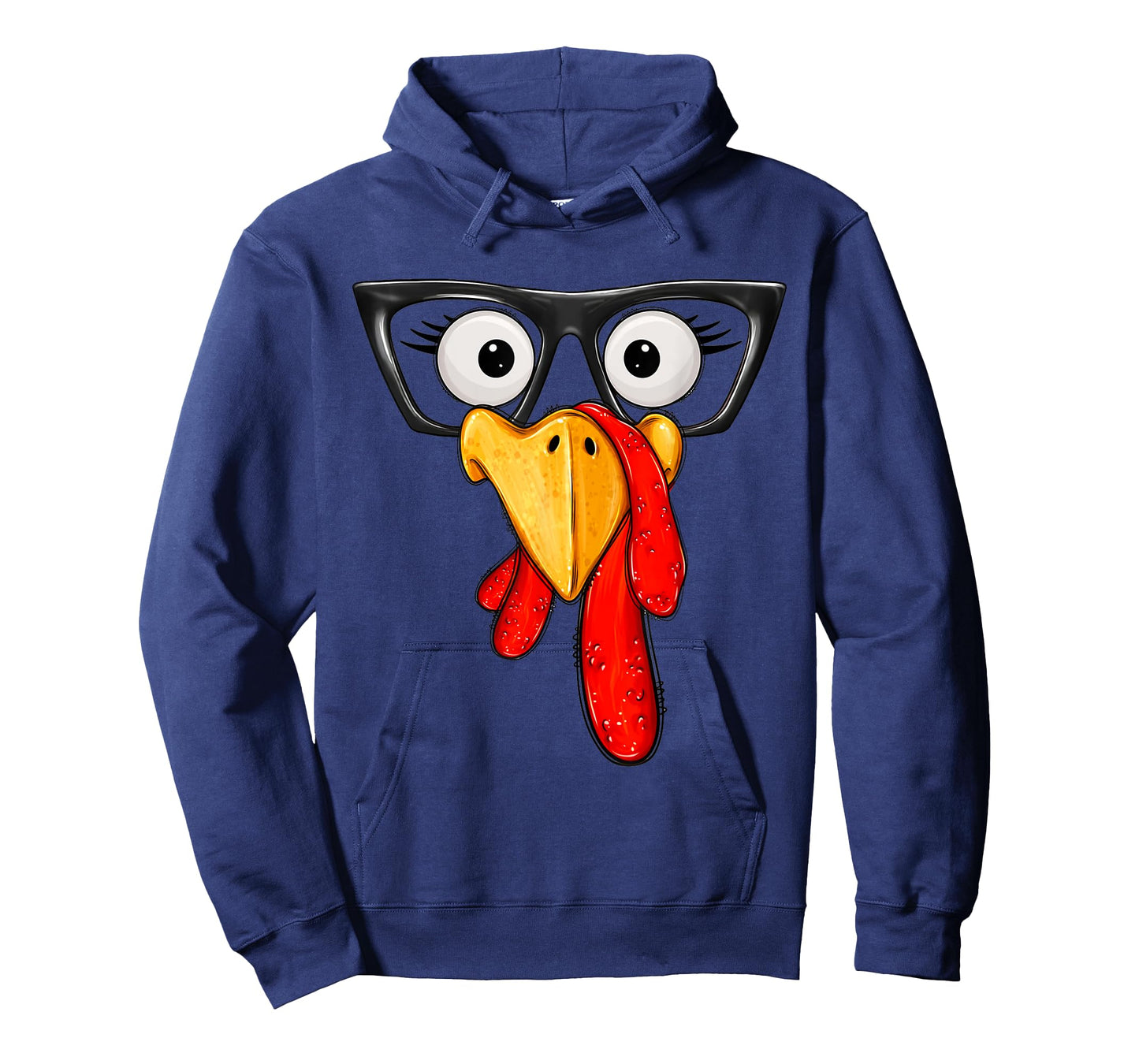 Cute Turkey Face Glasses Boys Kids Mens Thanksgiving Family T-Shirt