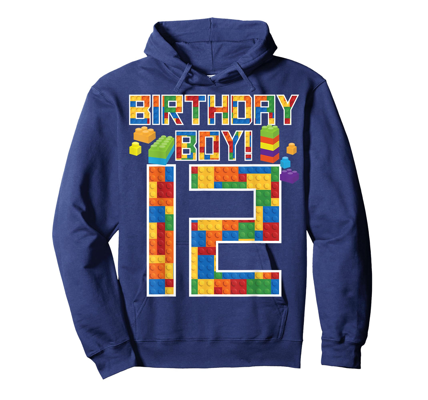 Cute 12th Birthday Gift 12 Years Old Block Building Boy Kid T-Shirt