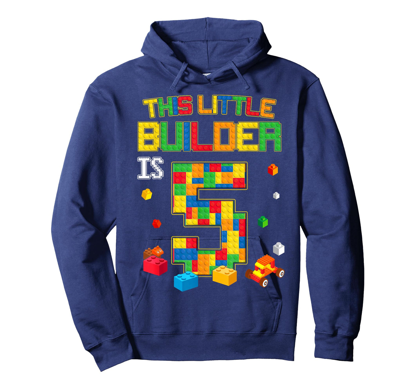 Building Blocks 5 Years Old Birthday Boy T-Shirt