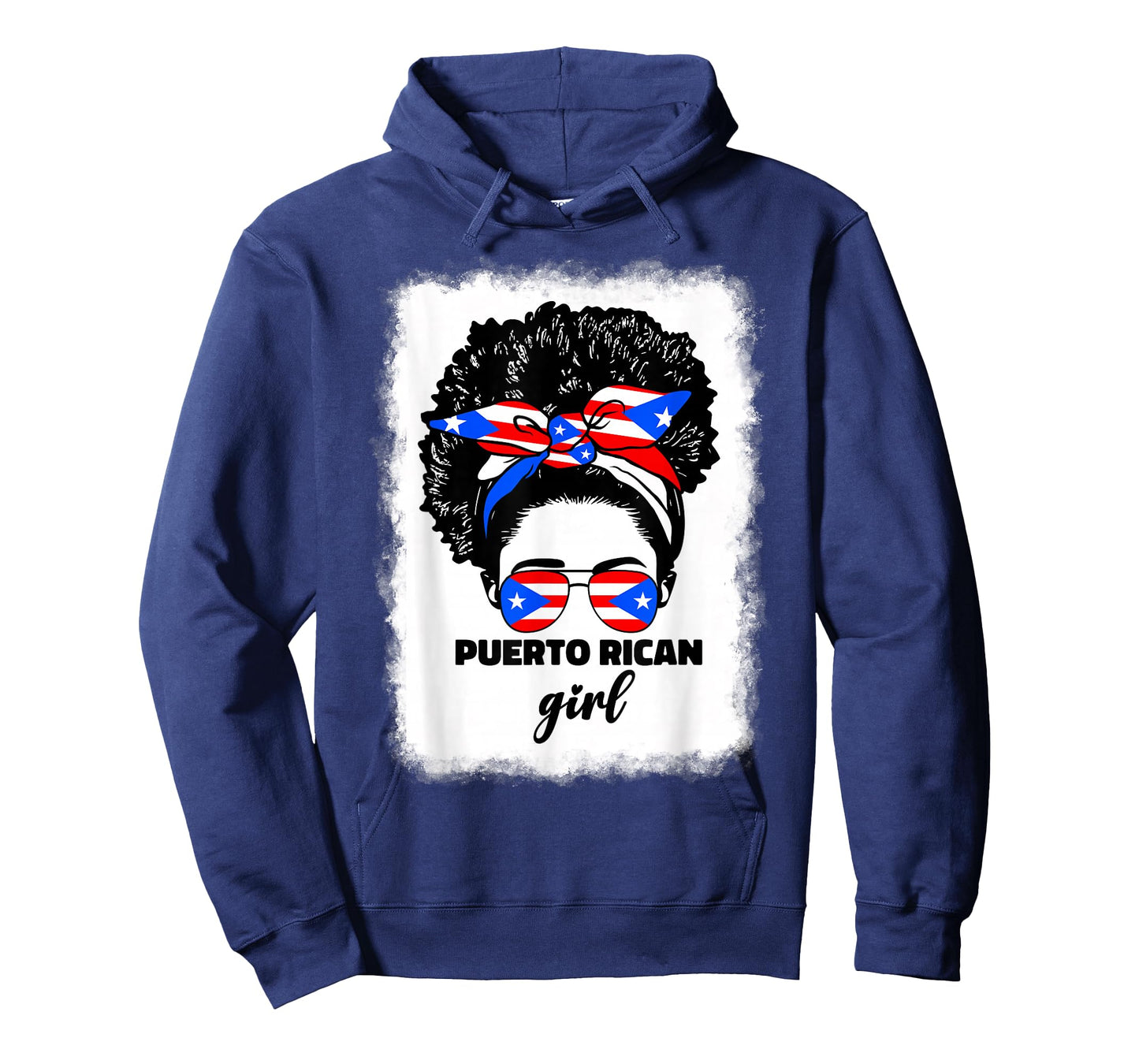Black Afro Puerto Rican Girl Woman Girls Puerto Rico PR Flag T-Shirt