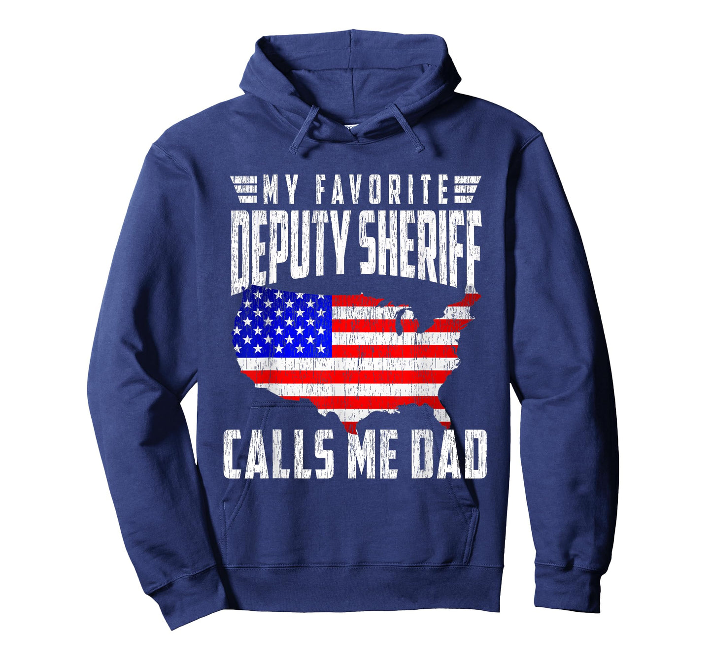 My Favorite Deputy Sheriff Calls Me Dad USA Flag Fathers Day T-Shirt for Men