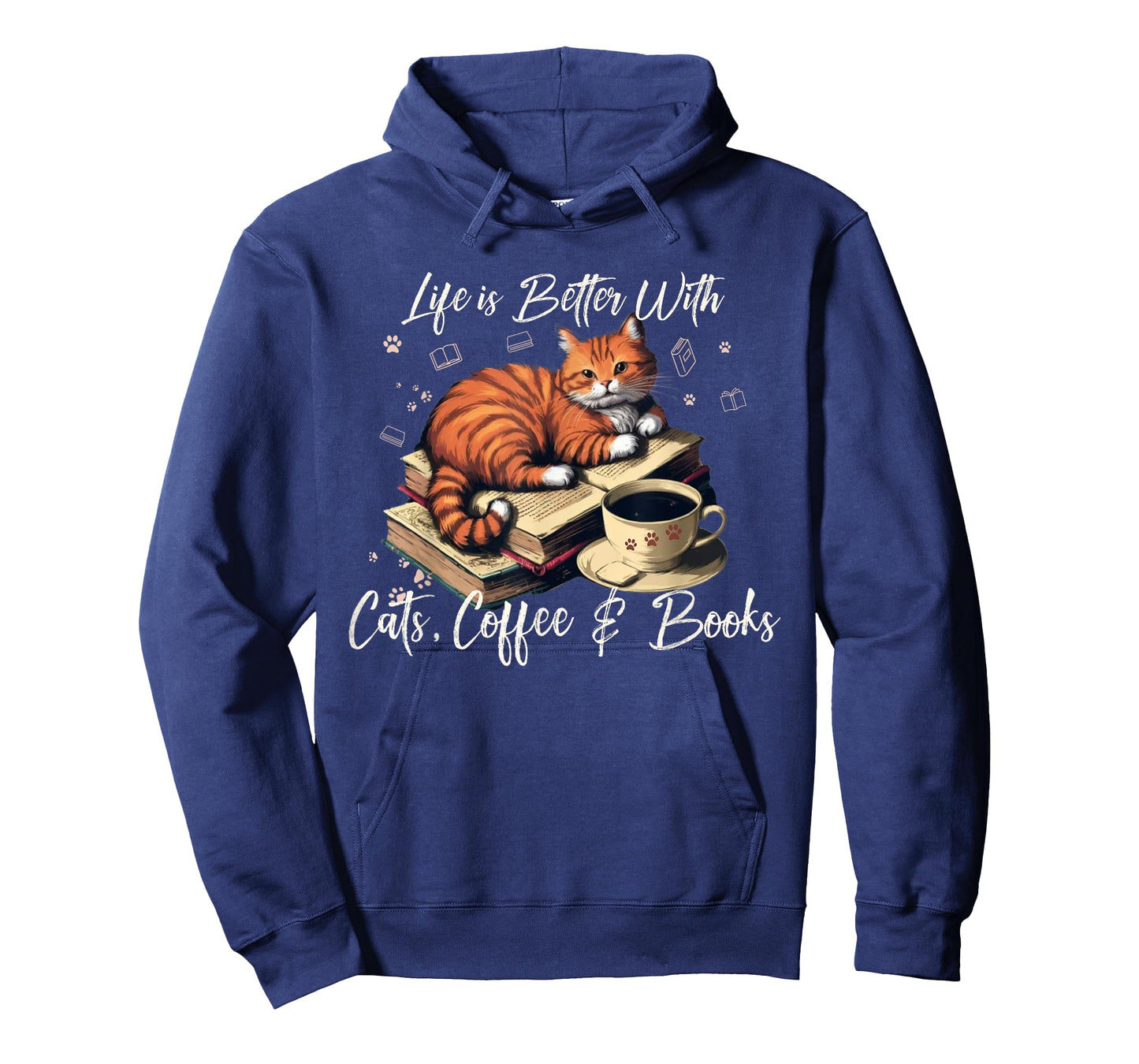 Life is Better with Cats, Coffee, and Books T-Shirt