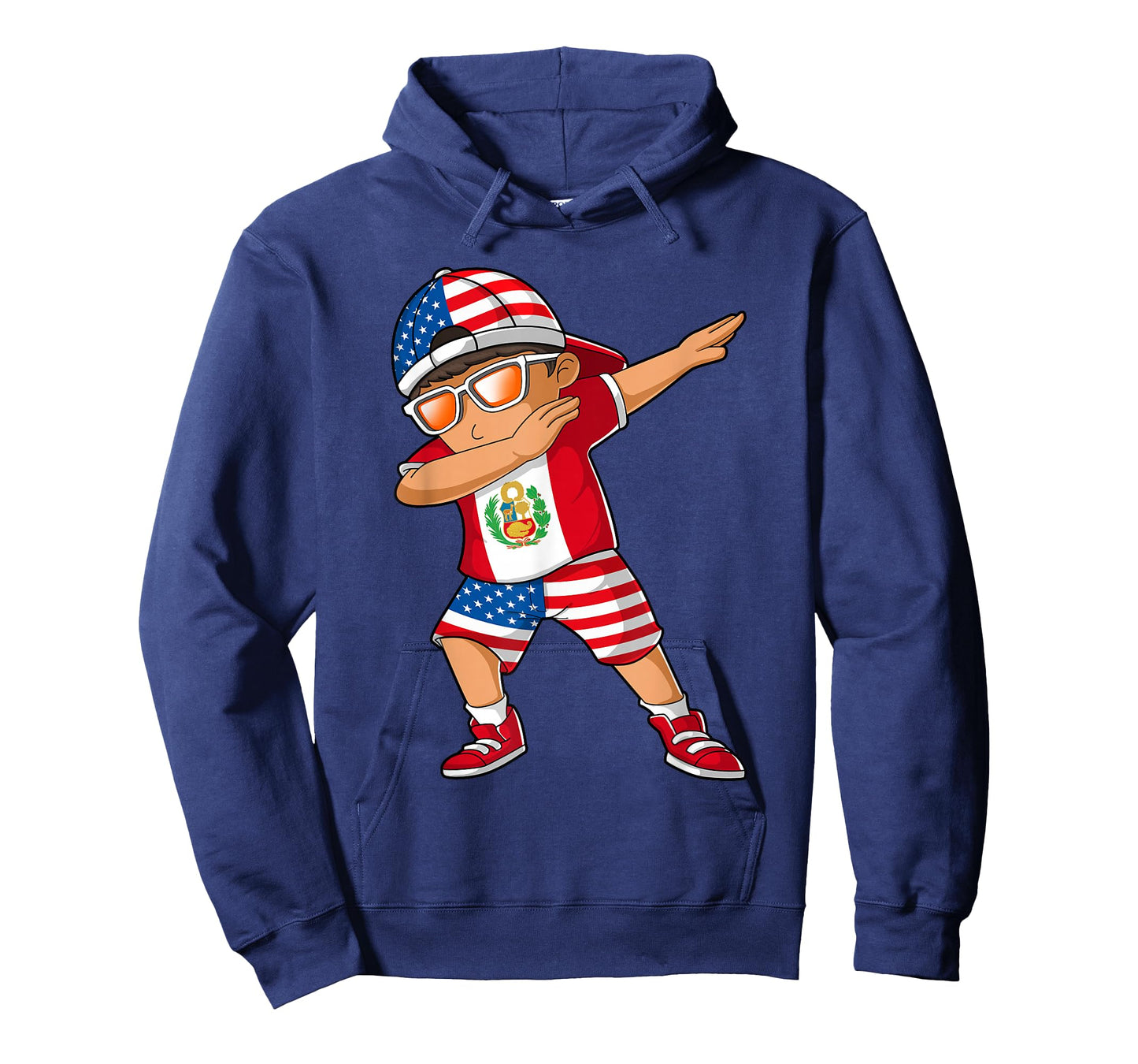 Half American Half Peruvian Boy Kid Peru Flag Patriotic T-Shirt