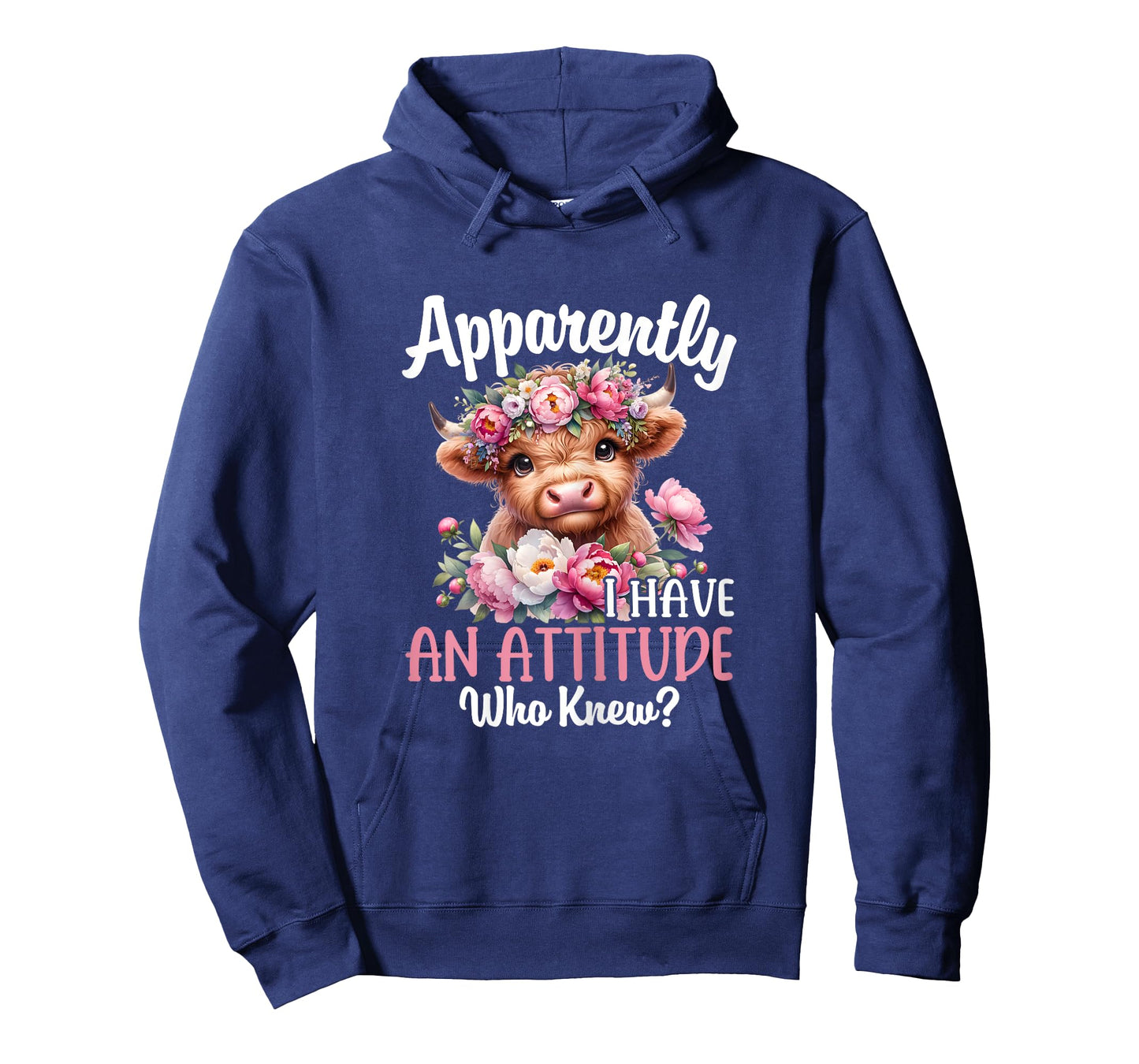Apparently I Have An Attitude Who Knew Highland Cow Print T-Shirt
