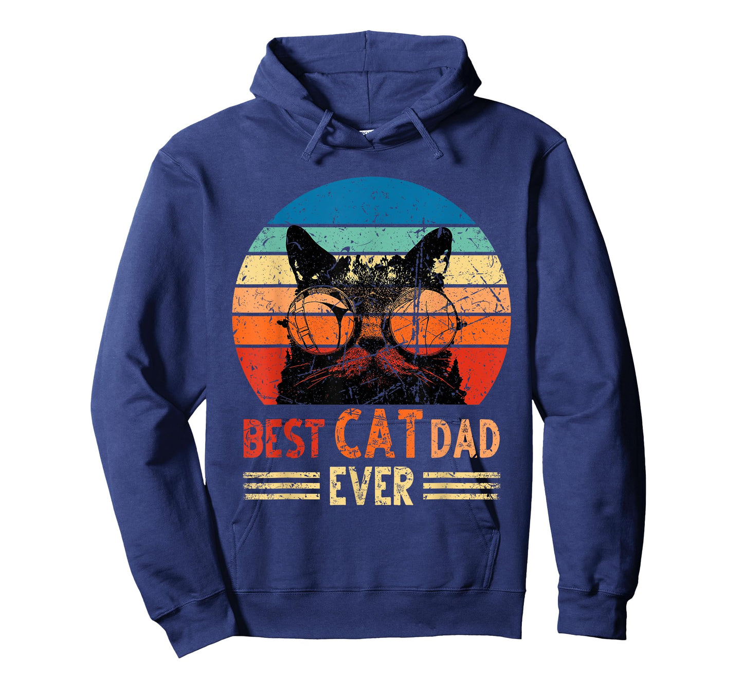 Best Cat Dad Ever Shirt Funny Retro Cat Dad Men Father's Day T-Shirt