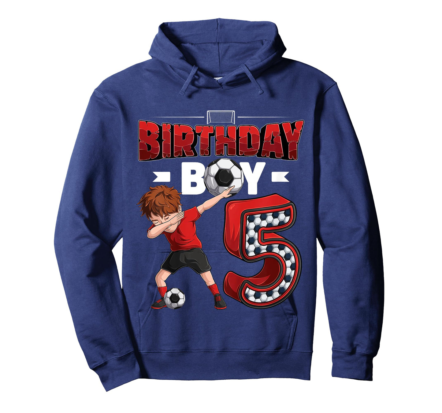 Kids dabbing boy 5 year old Soccer Player 5th birthday party T-Shirt
