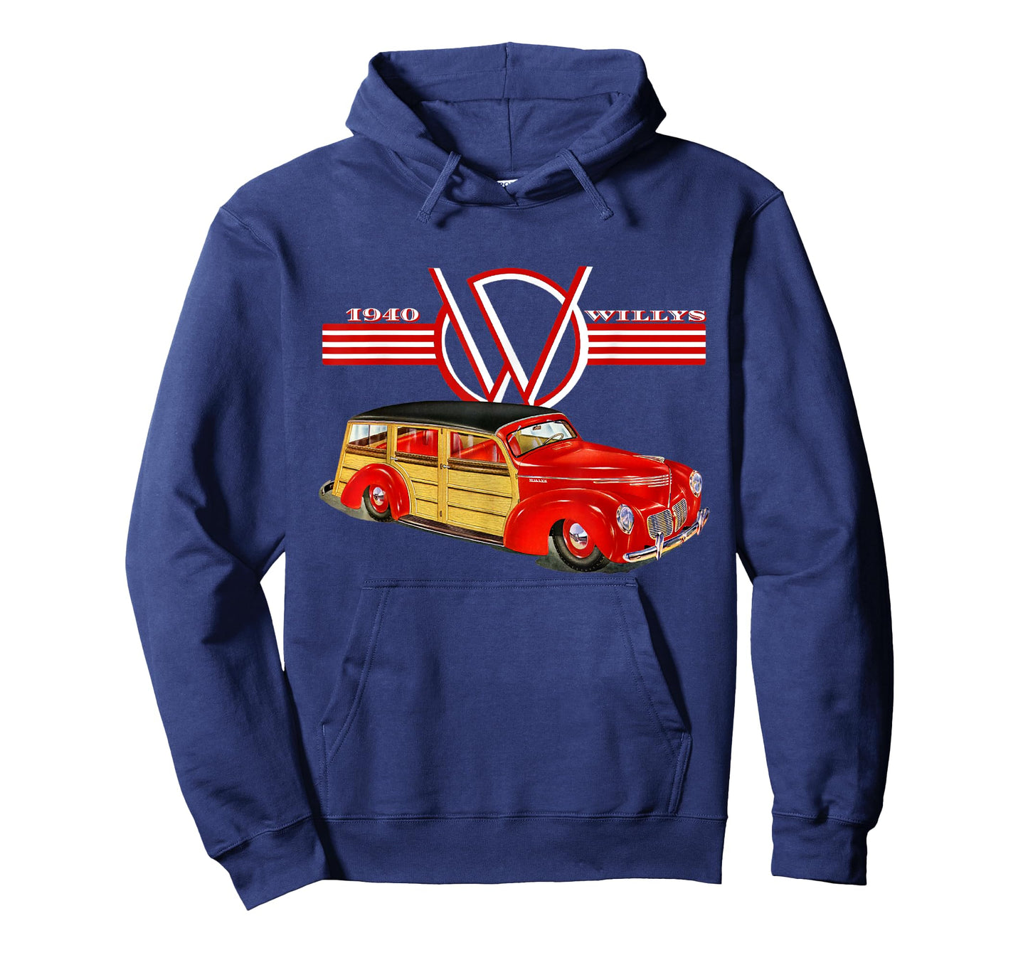 1940 Willys Hot Rod Woody Station Wagon Deluxe Model T-Shirt