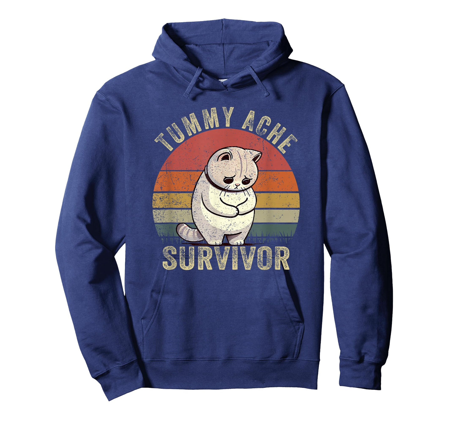 Funny Cat Stomach Ache My Tummy Hurts Tummy Ache Survivor T-Shirt