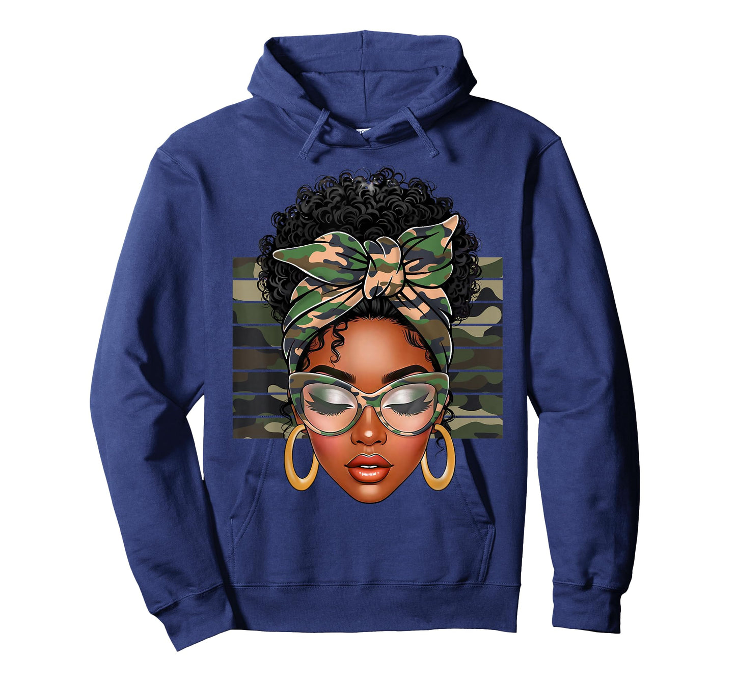 Afro Black Women African American Black History Month Camo T-Shirt