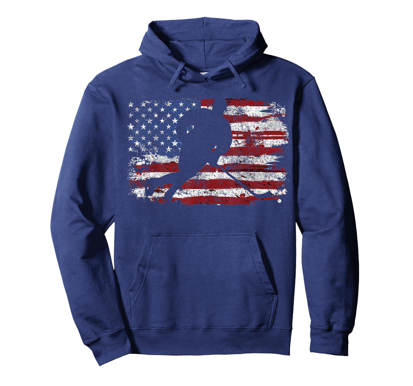 Ice Hockey Player USA American Flag 4th of July Gift T-Shirt