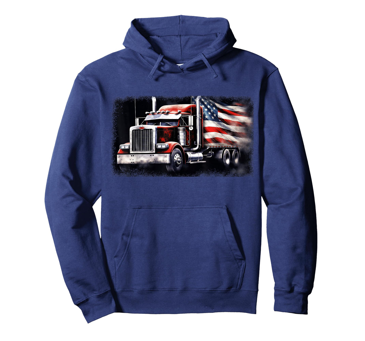 US American Flag Semi Truck Driver Trucker T-Shirt