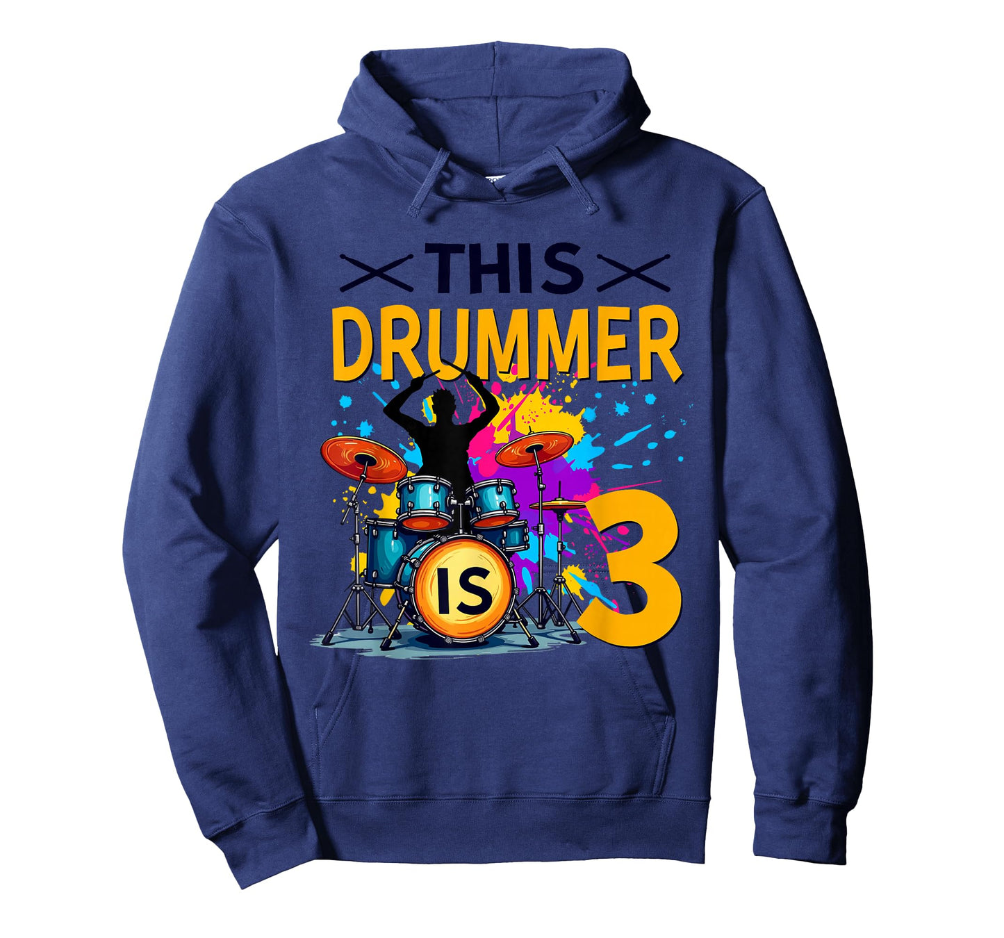 This Drummer is 3 Year Old Birthday Drumming Themed T-Shirt