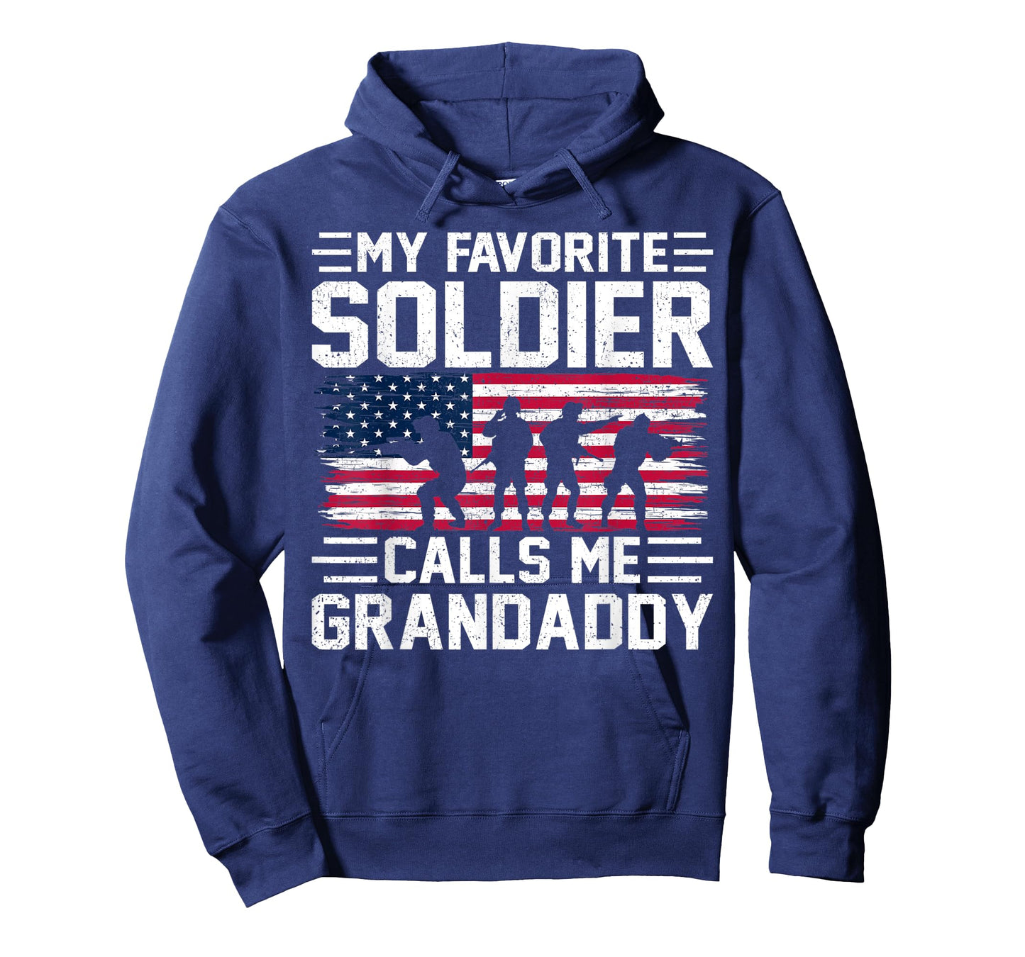 Mens USA Flag My Soldier Calls Me Grandaddy Army Father's Day T-Shirt