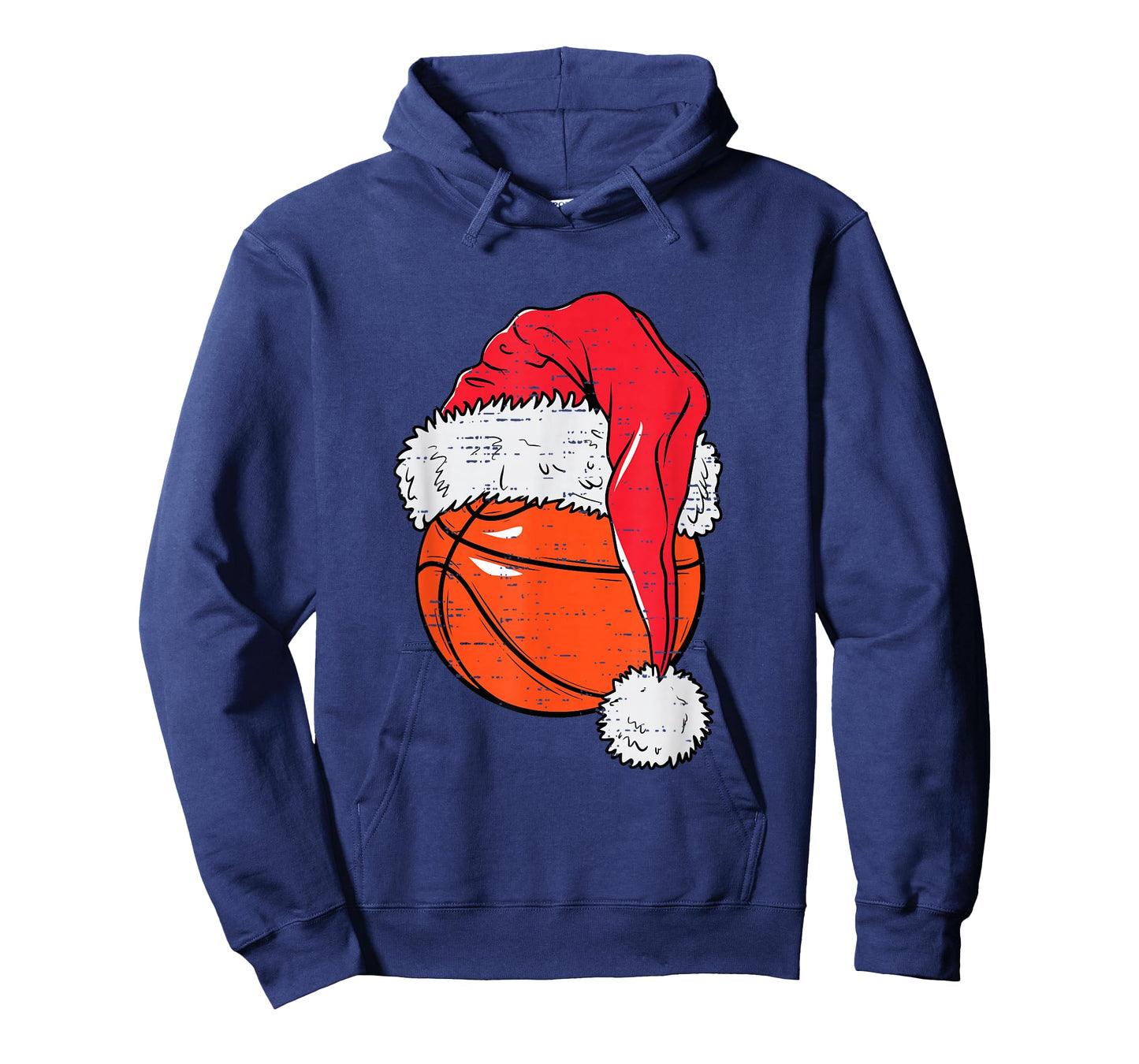 Funny Basketball Ball Santa Hat Christmas Xmas Men Boys Kids T-Shirt