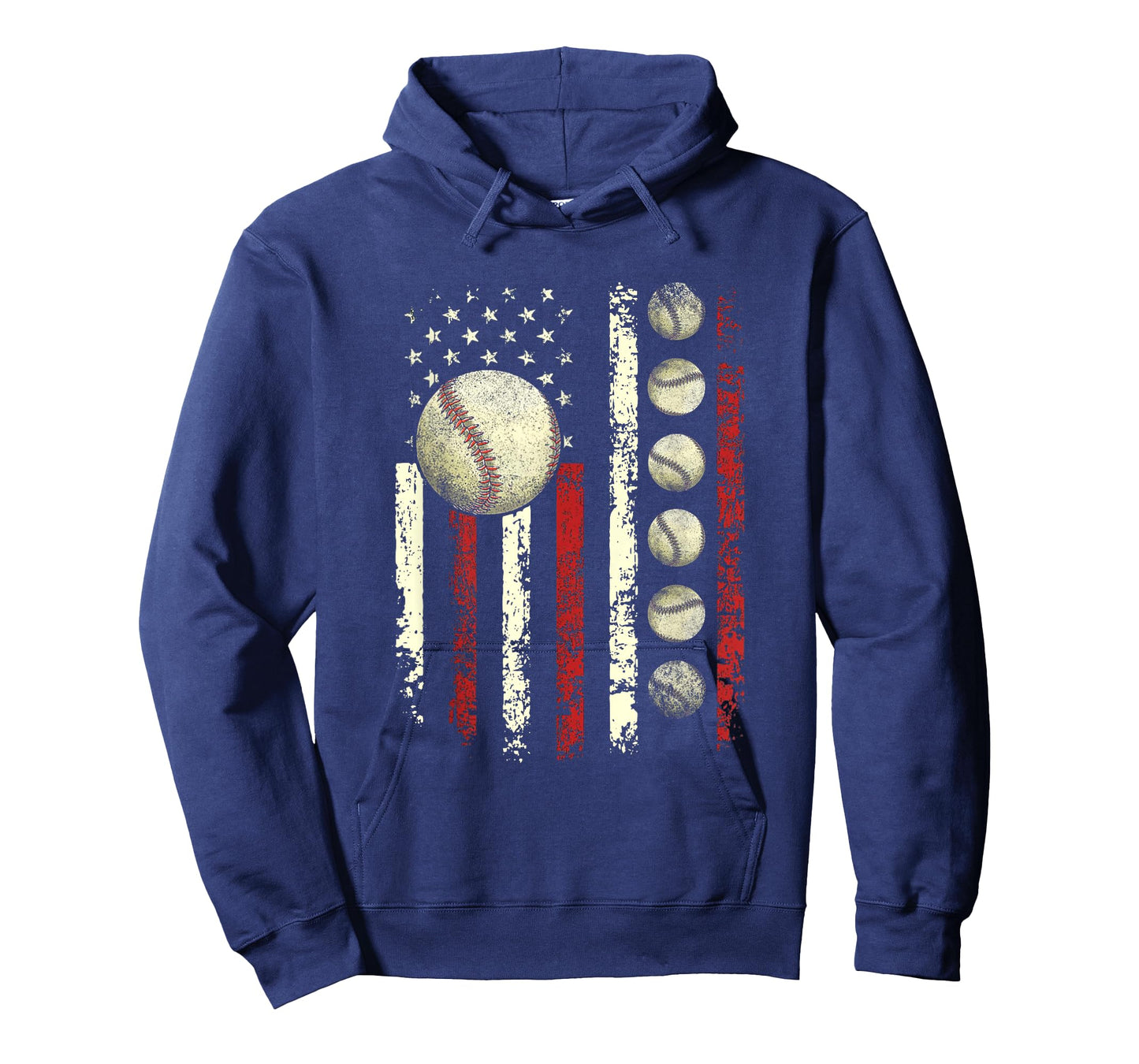 Vintage Baseball American Flag for Men Boys Girls Women T-Shirt