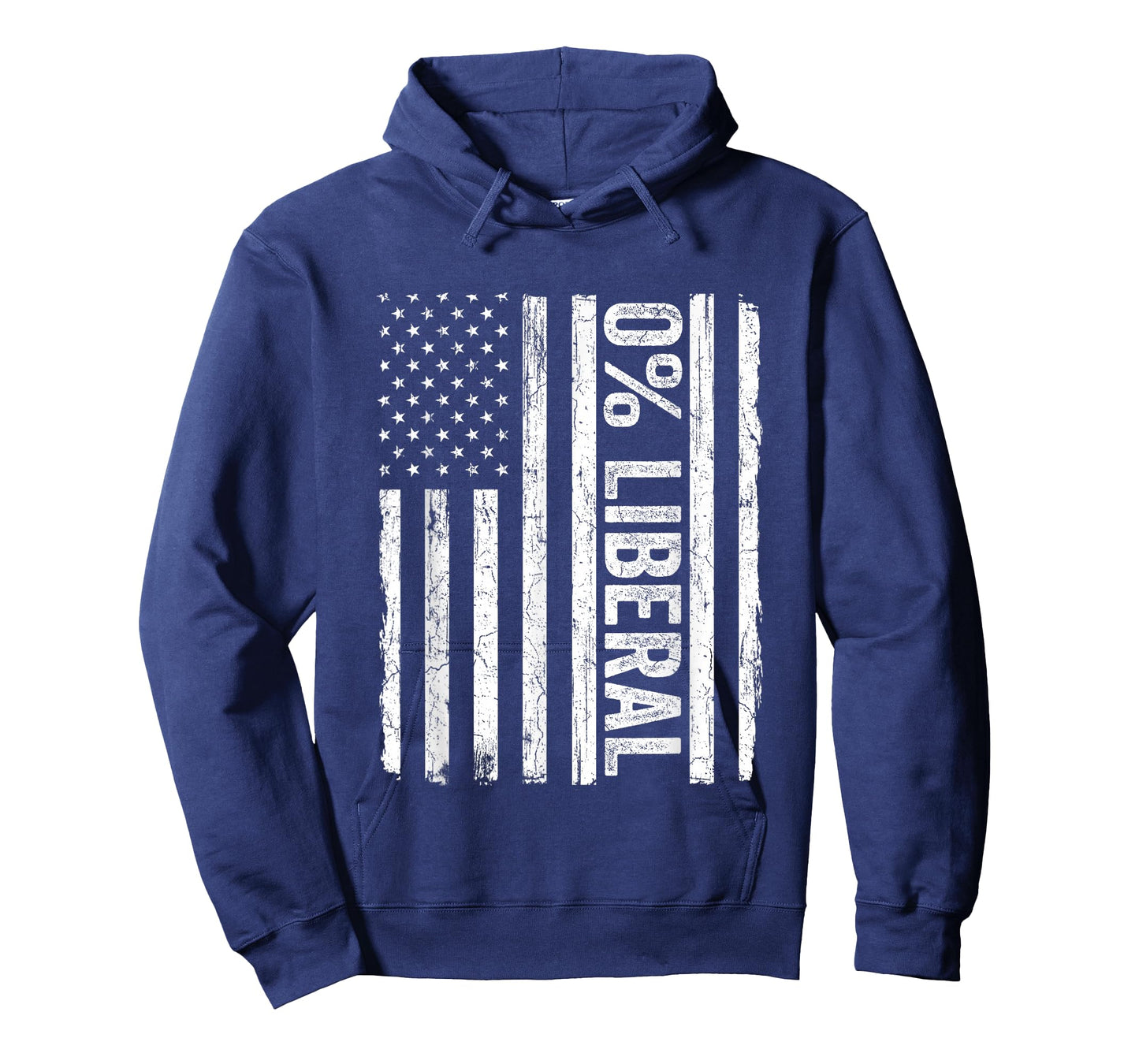 Zero Percent 0% Liberal Vintage USA Flag Pro Conservative T-Shirt