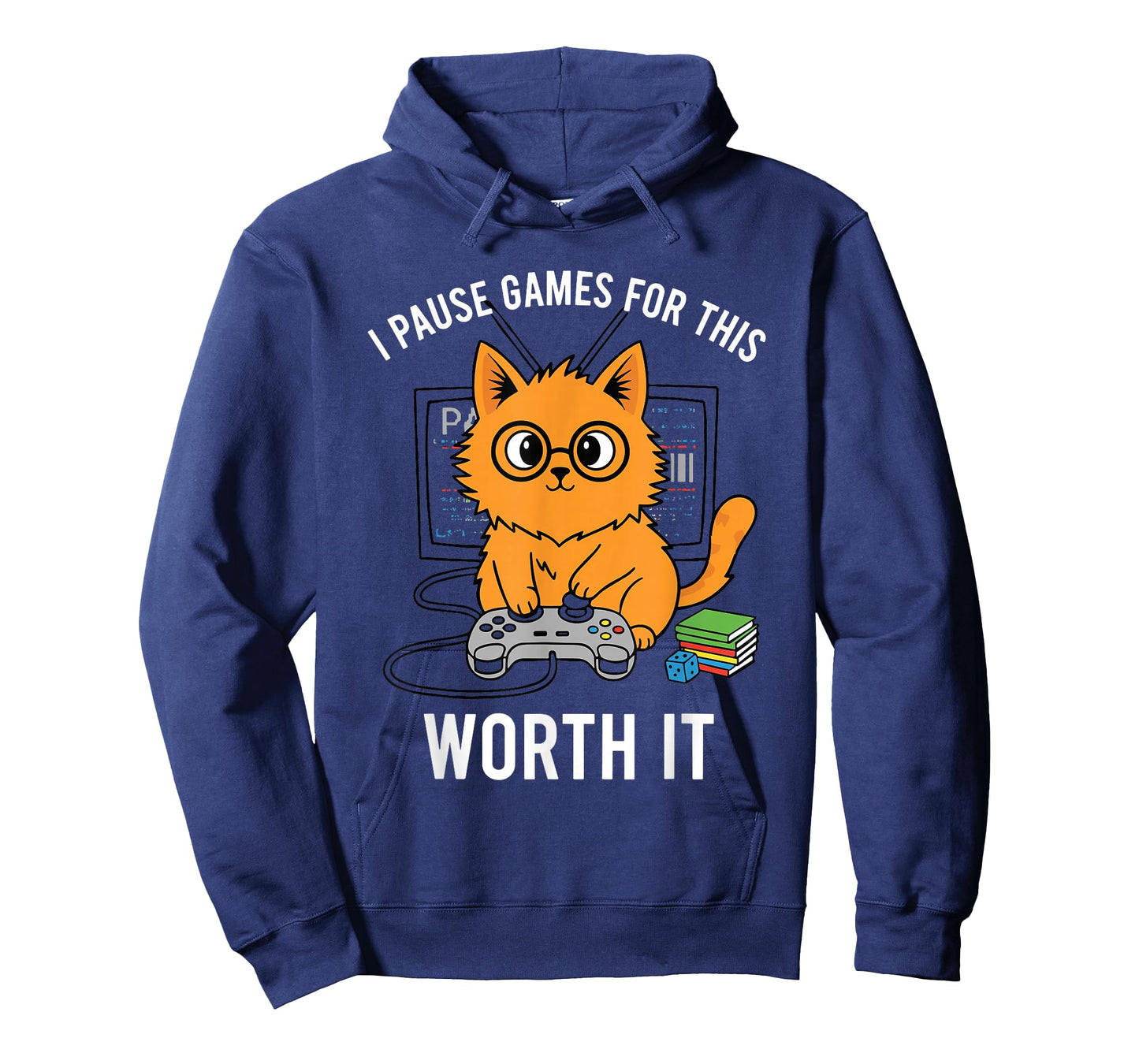I Pause Games for This Funny Orange Cat Video Gamer T-Shirt