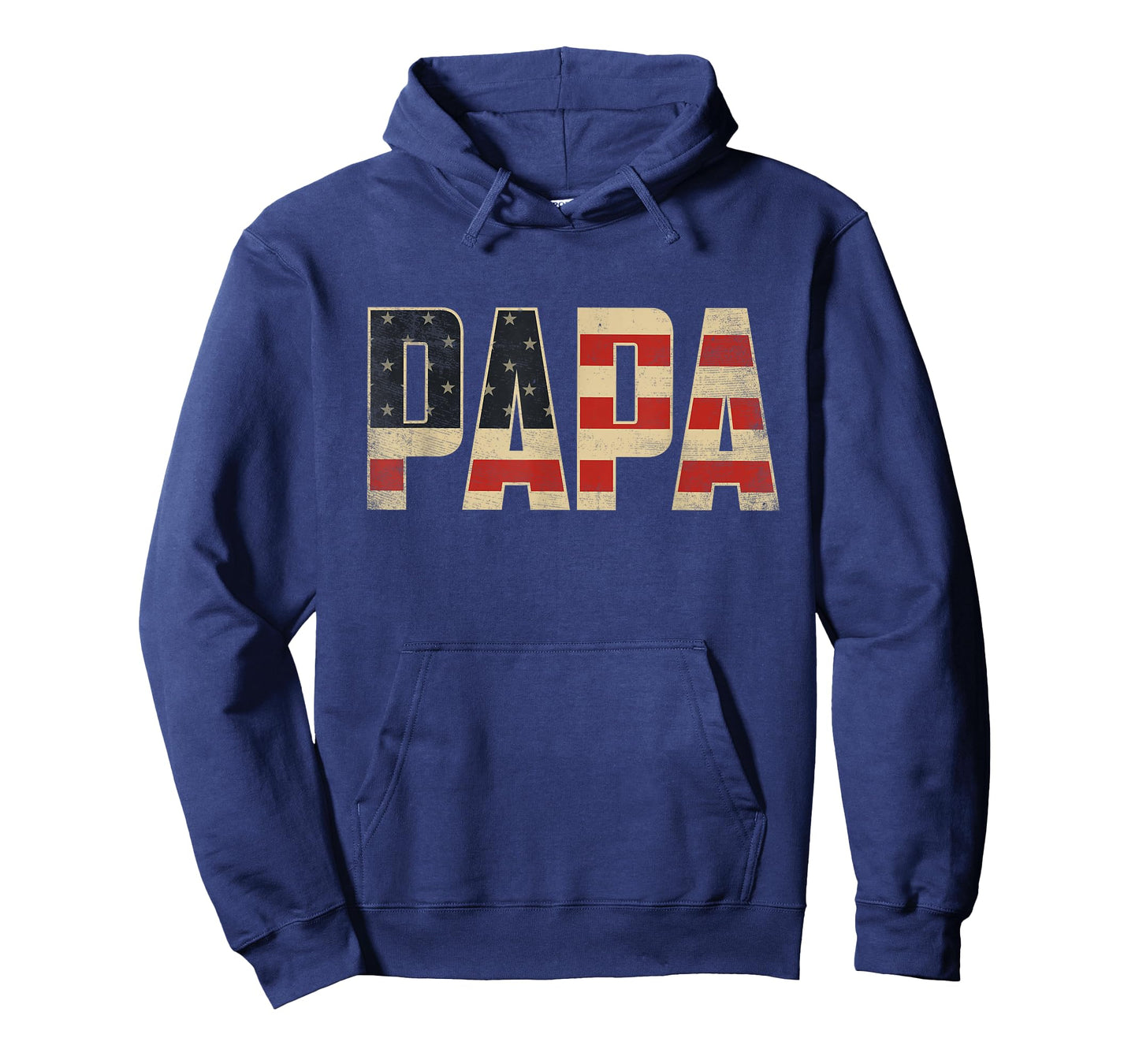 Papa Bold Patriotic American Flag Father’s Day Papa T-Shirt
