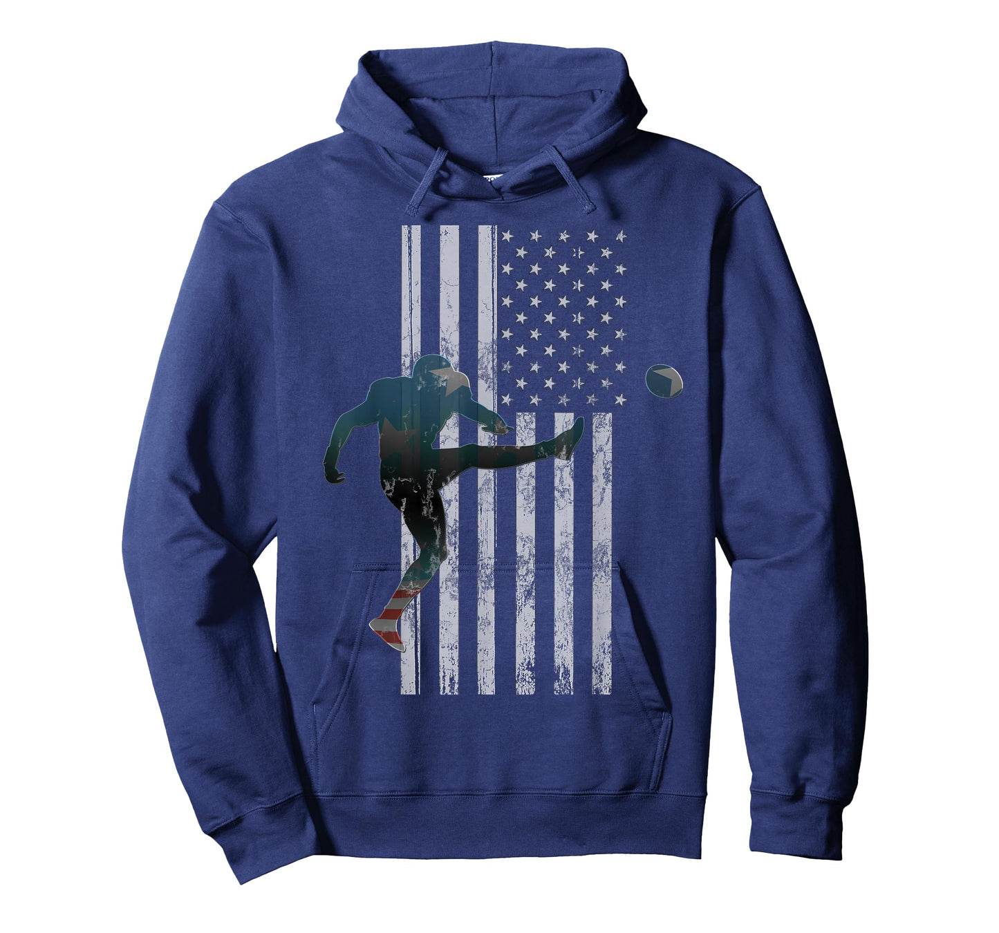 Football T-Shirt, American Flag USA Team Gift Kicker T-Shirt