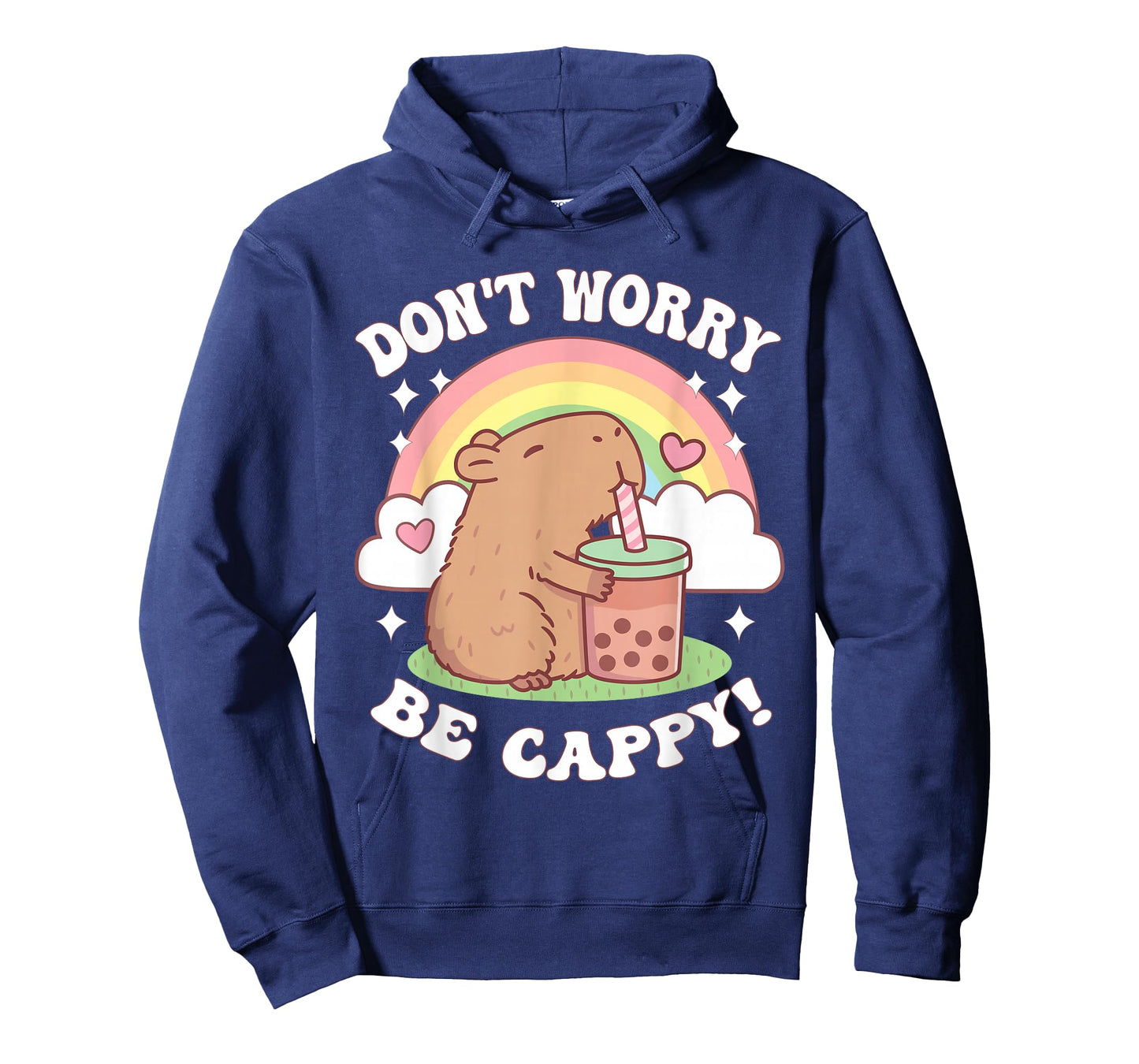 Groovy Don't Worry Be Cappy Cute Funny Capybara Animal Lover T-Shirt