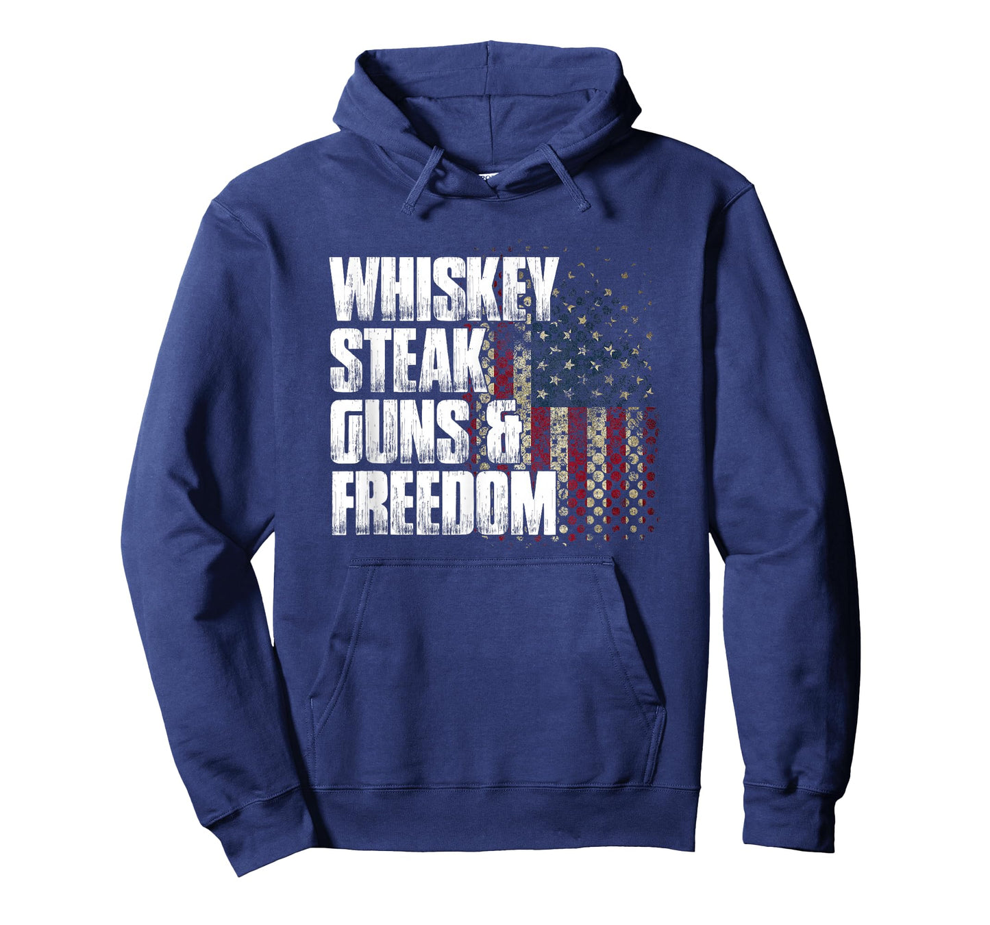 Whiskey Steak Guns & Freedom Patriotic Flag Gift T-Shirt