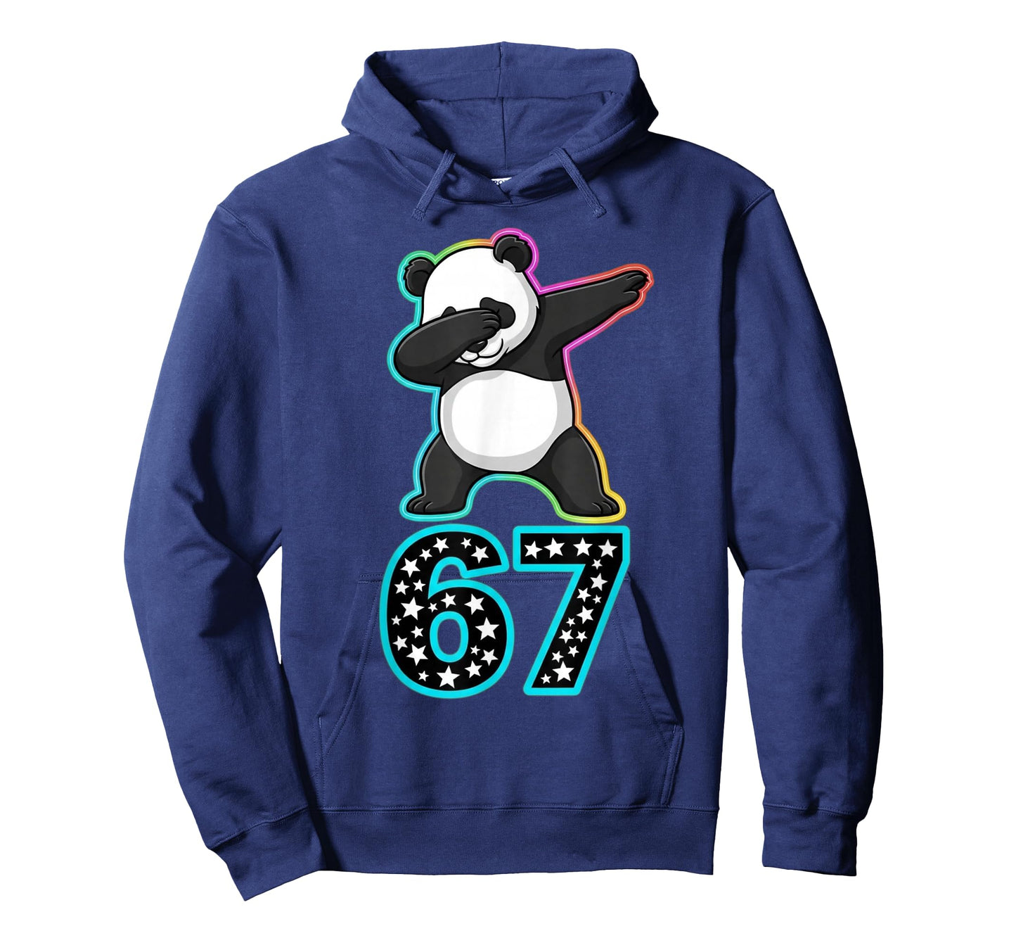 Funny 67 Meme Dabbing Panda Rainbow Gen Z Six Seven T-Shirt