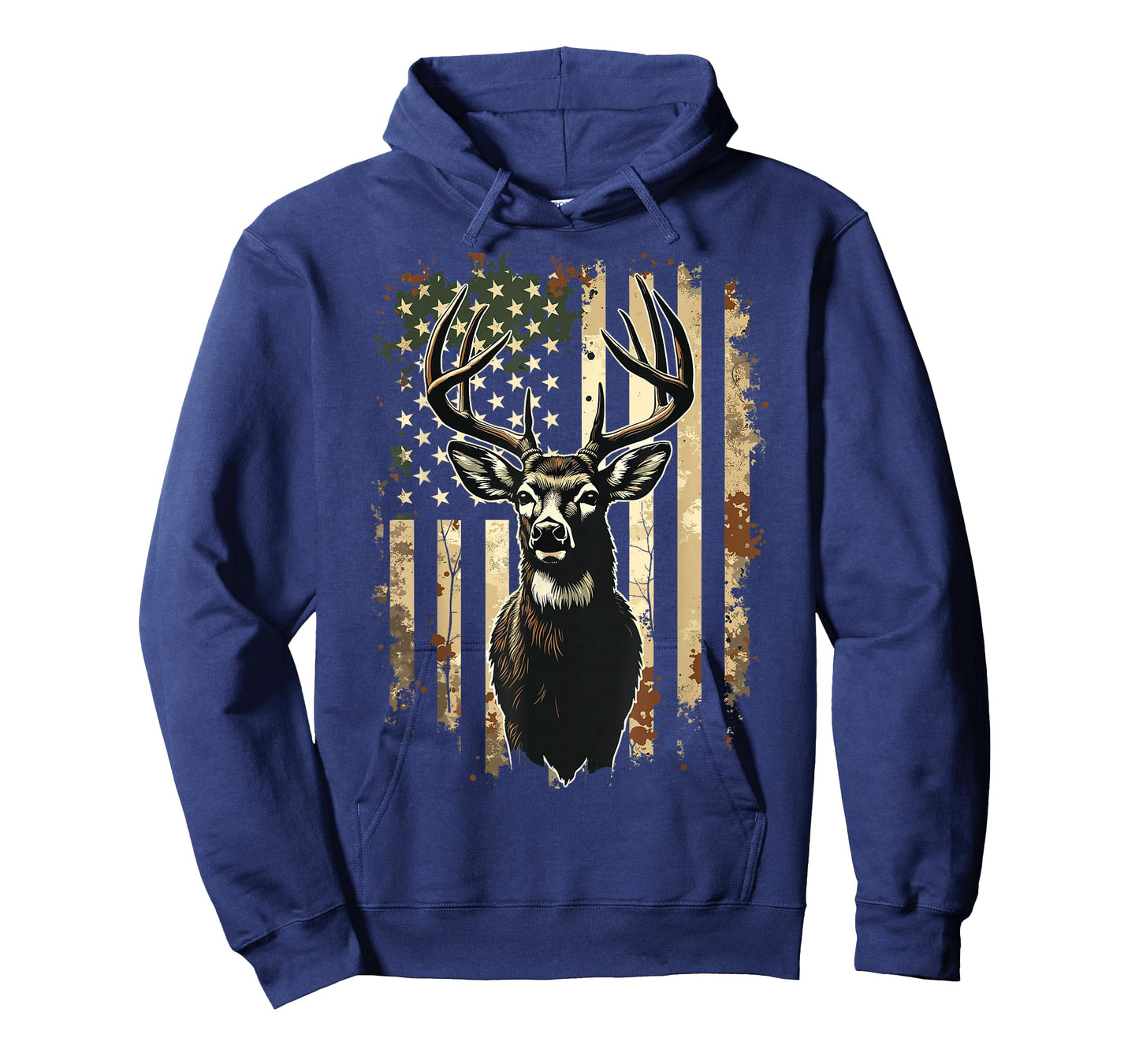 Deer Hunting American Flag Camo USA Hunter T-Shirt