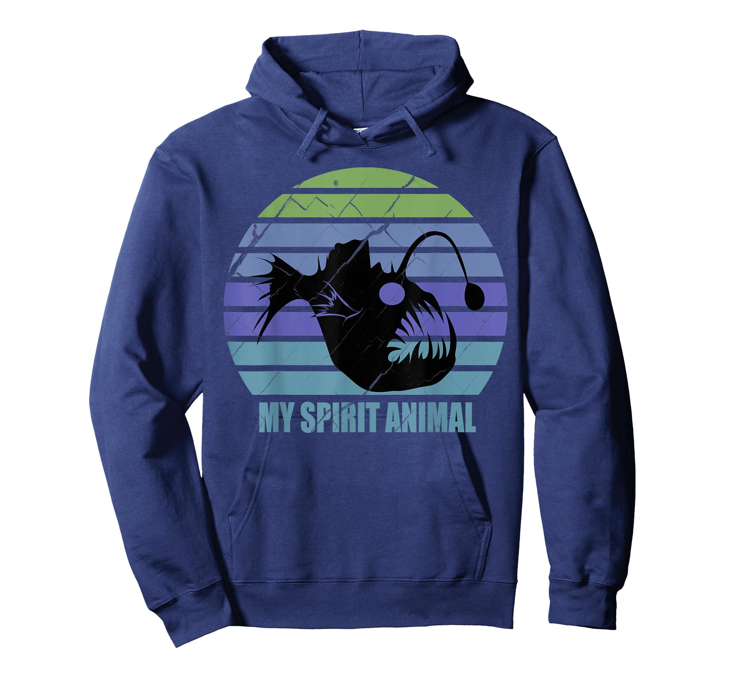 Funny Angler Fish My Spirit Animal Sarcastic Retro Vintage T-Shirt
