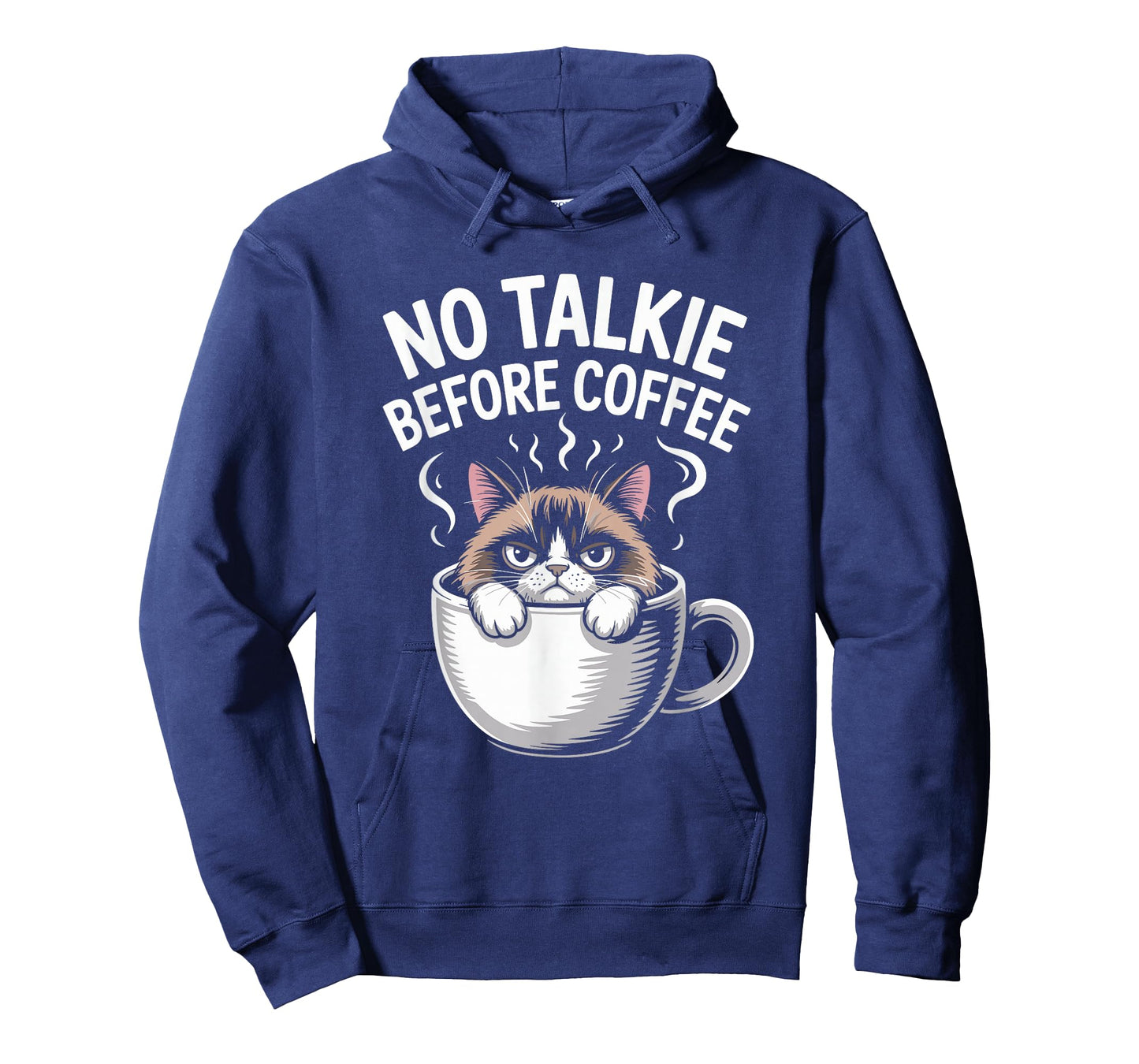 No Talkie Before Coffee Cat Mug Humor Joke Funny Women Men T-Shirt