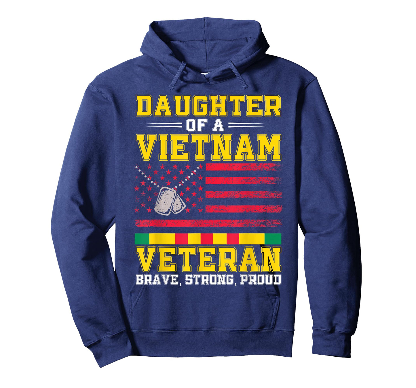 Daughter Of A Vietnam Veteran Brave Strong Proud US Flag T-Shirt