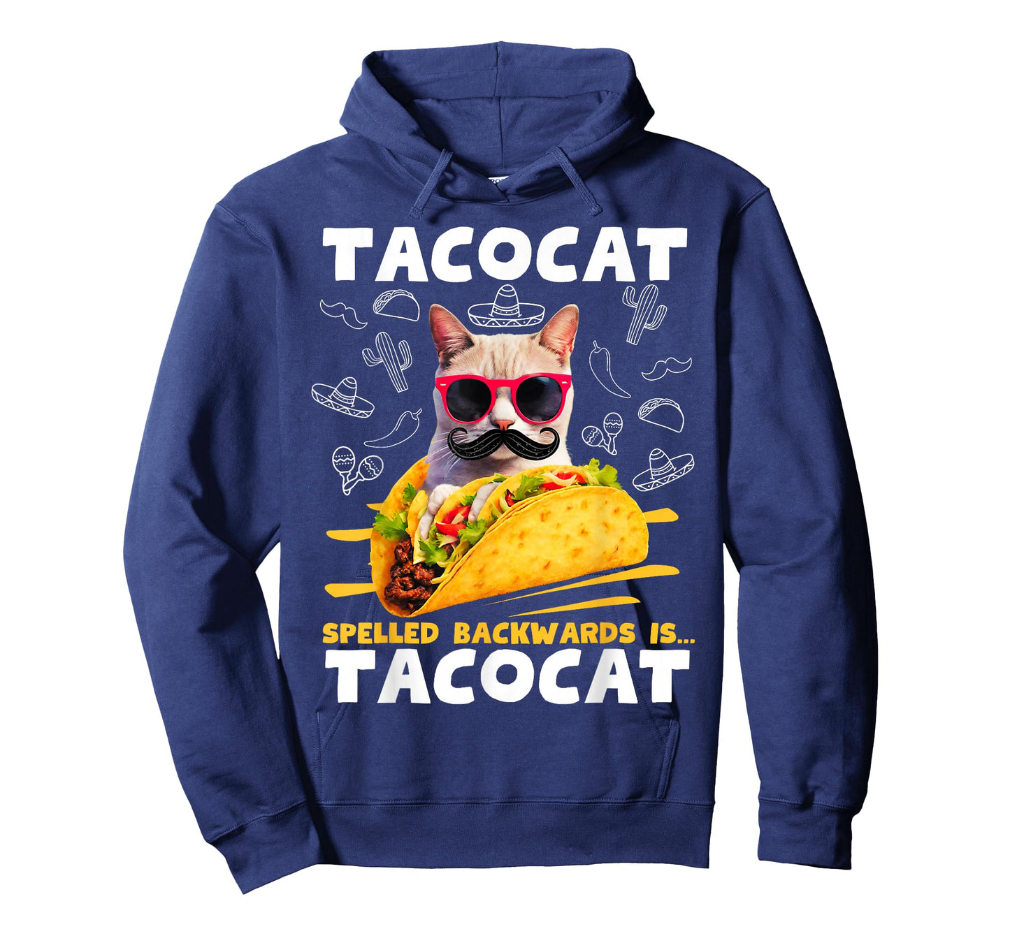 Tacocat Spelled Backwards is Tacocat Funny Mexican Taco Cat T-Shirt