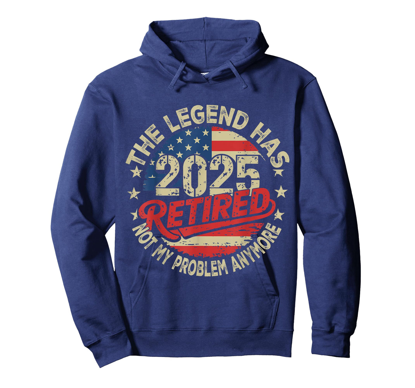 Retirement 2025 Retired Not My Problem Anymore American Flag T-Shirt