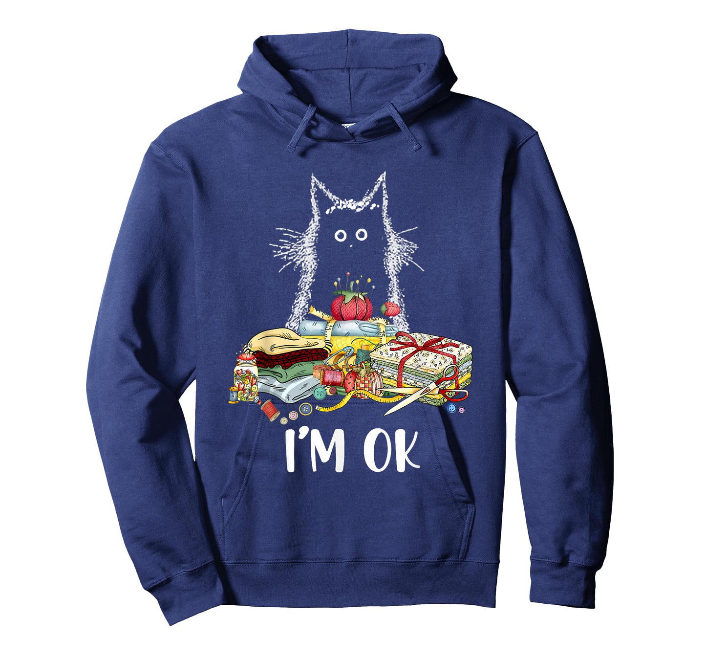 Cats I'm Ok Funny Quilting Quilter Love Cats T-Shirt