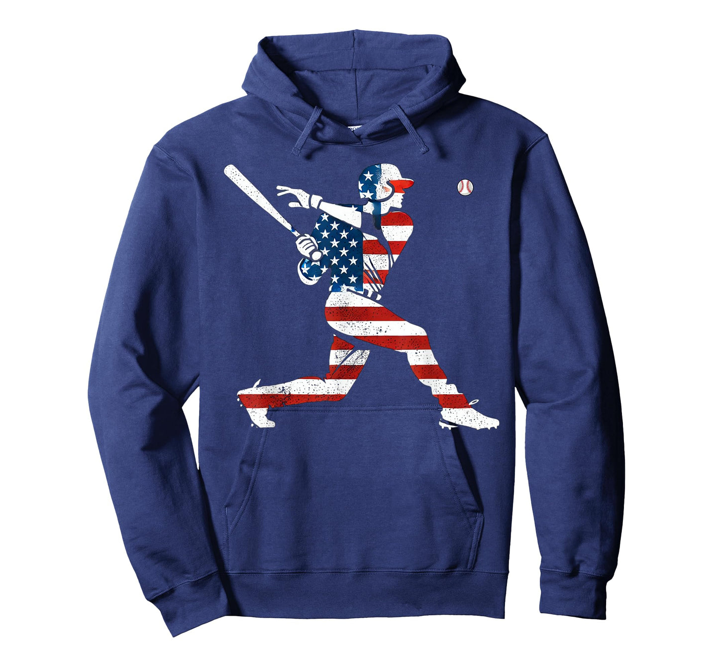 American Baseball Player Batter with United States Flag USA T-Shirt