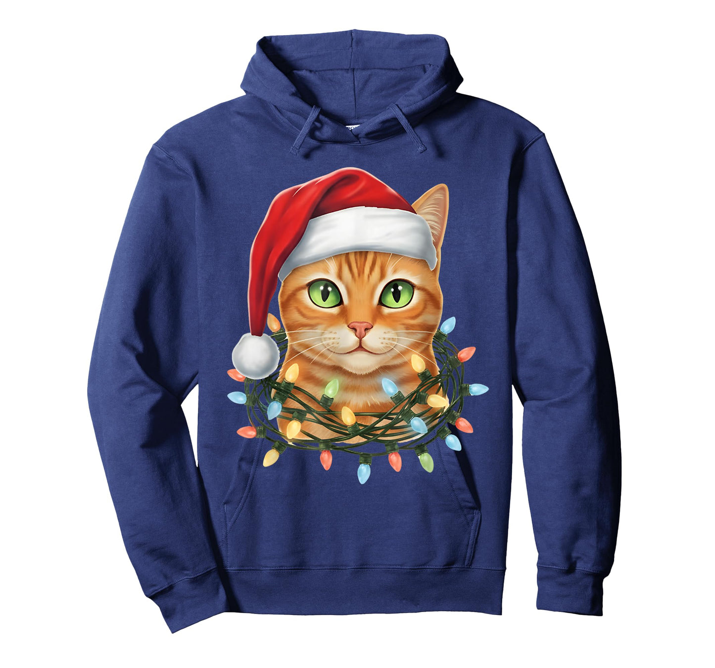 Cat Christmas Santa Hat Cat Lover Xmas Women Men T-Shirt