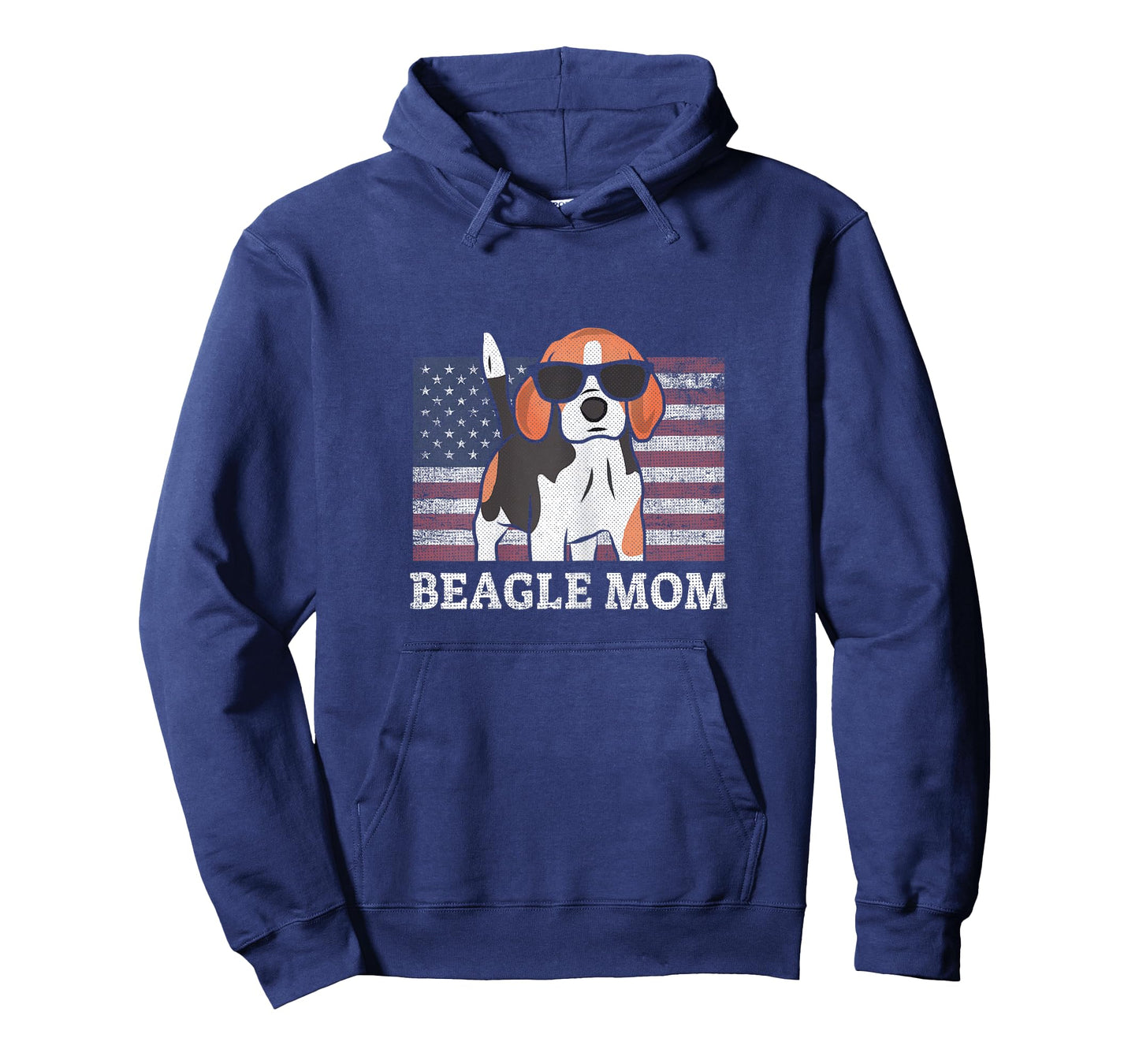 Beagle Mom American Flag 4th of July Patriotic USA Design Women T-Shirt