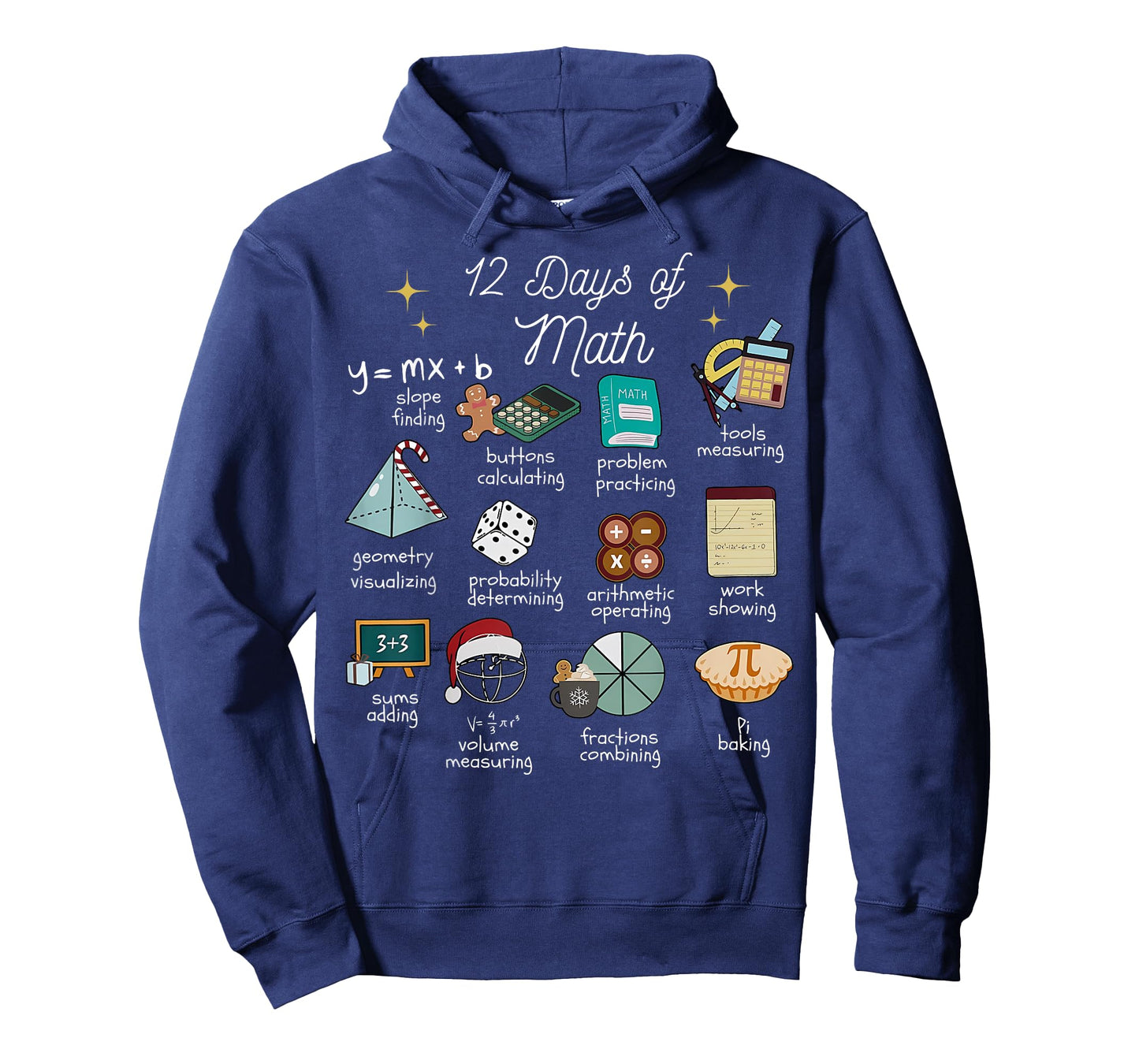 Christmas 12 Days of Math Math Teacher Xmas STEM STEMS T-Shirt