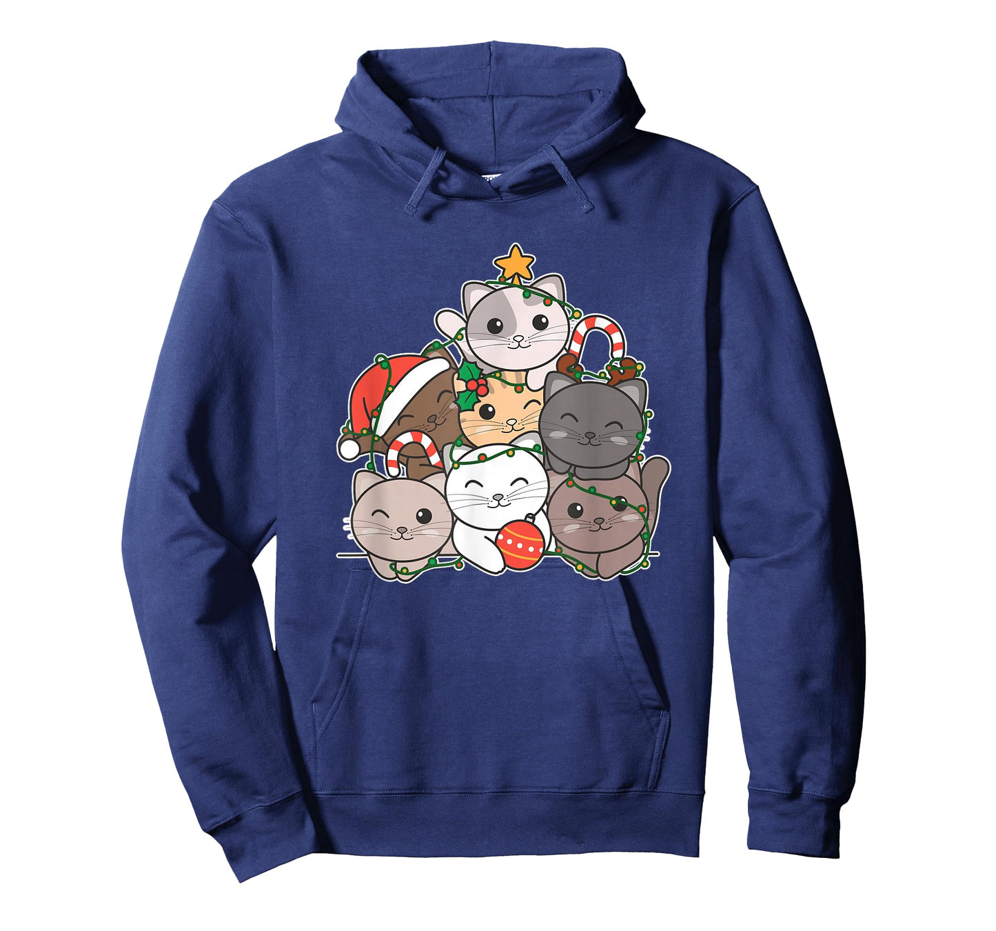 Cat Christmas Tree Funny Animal Christmas T-Shirt