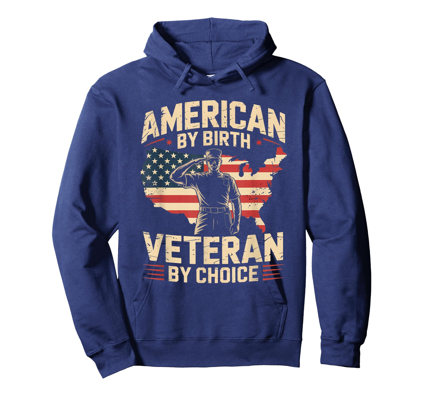 American by Birth Veteran by Choice US Flag Veterans Day T-Shirt