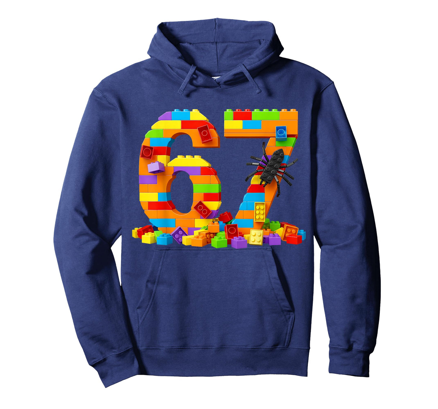 67 Number Meme Six Seven 6 7 Building Blocks Gen Alpha Slang T-Shirt