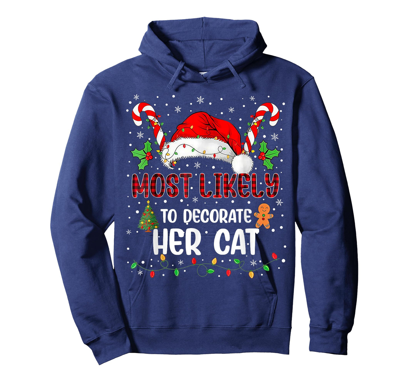 Most Likely to Decorate Her Cat Funny Matching Christma T-Shirt