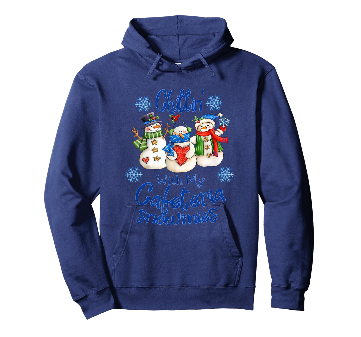 Chilling' With My Cafeteria Snowmies Snowman Lunch Lady Xmas T-Shirt
